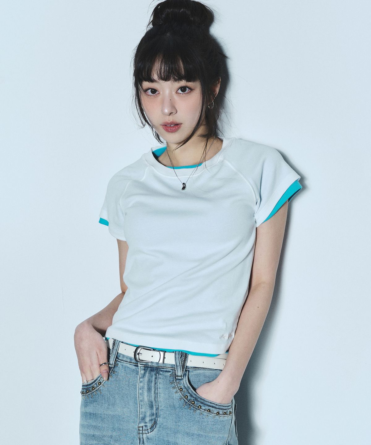 닉앤니콜(NICK&NICOLE) SOFT RAGLAN TOP_BLUE