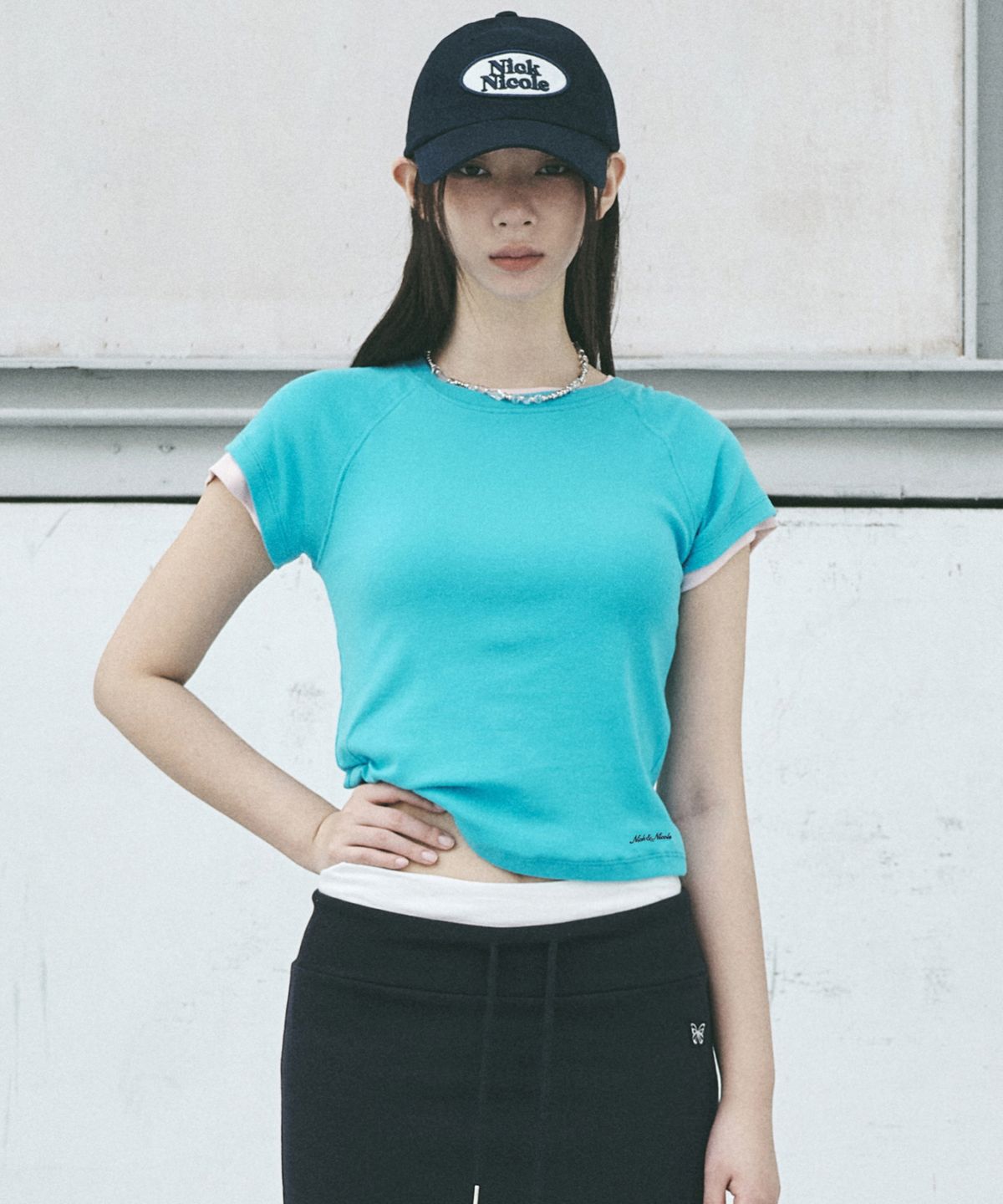 닉앤니콜(NICK&NICOLE) SOFT RAGLAN TOP_BLUE
