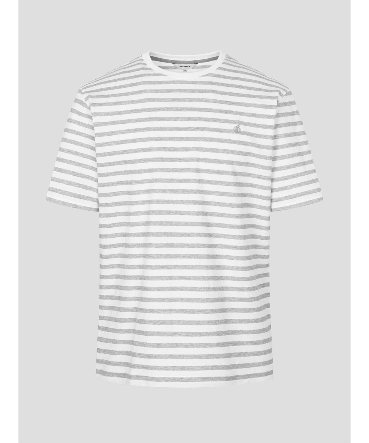 빈폴 멘(BEANPOLE MEN) 남녀공용 스트라이프 소로나 라운드넥 티셔츠  그레이