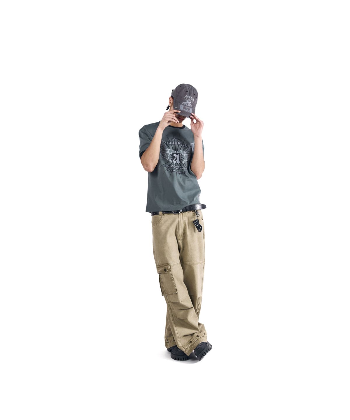 아캄(AAKAM) VTG Eagle Ringer Top (Gray)