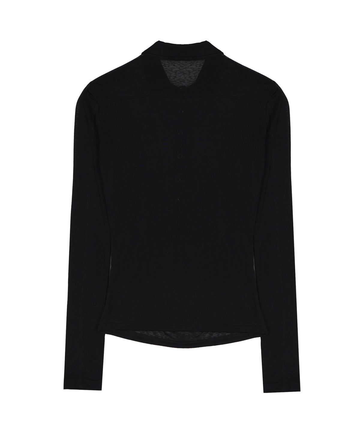닉앤니콜(NICK&NICOLE) DRAPE COLLAR SLIM TOP_BLACK