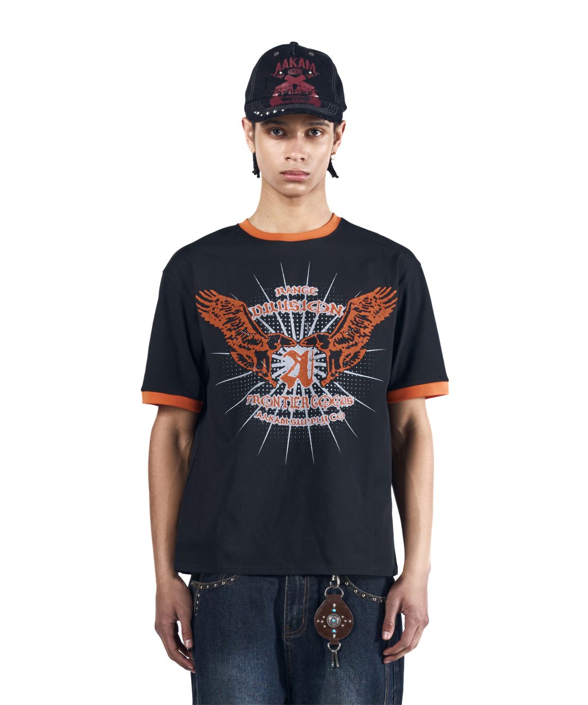 아캄(AAKAM) VTG Eagle Ringer Top (Black)
