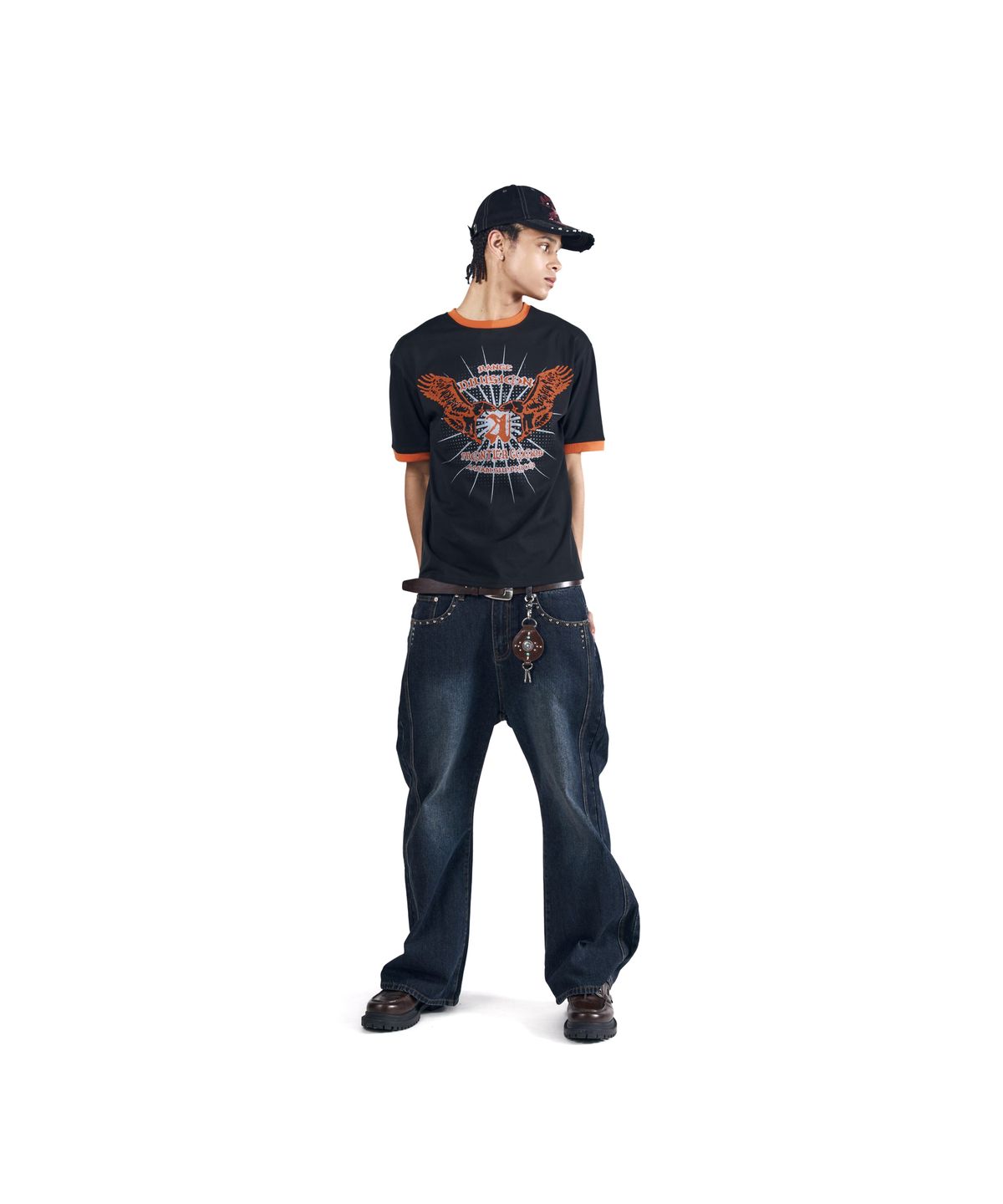 아캄(AAKAM) VTG Eagle Ringer Top (Black)