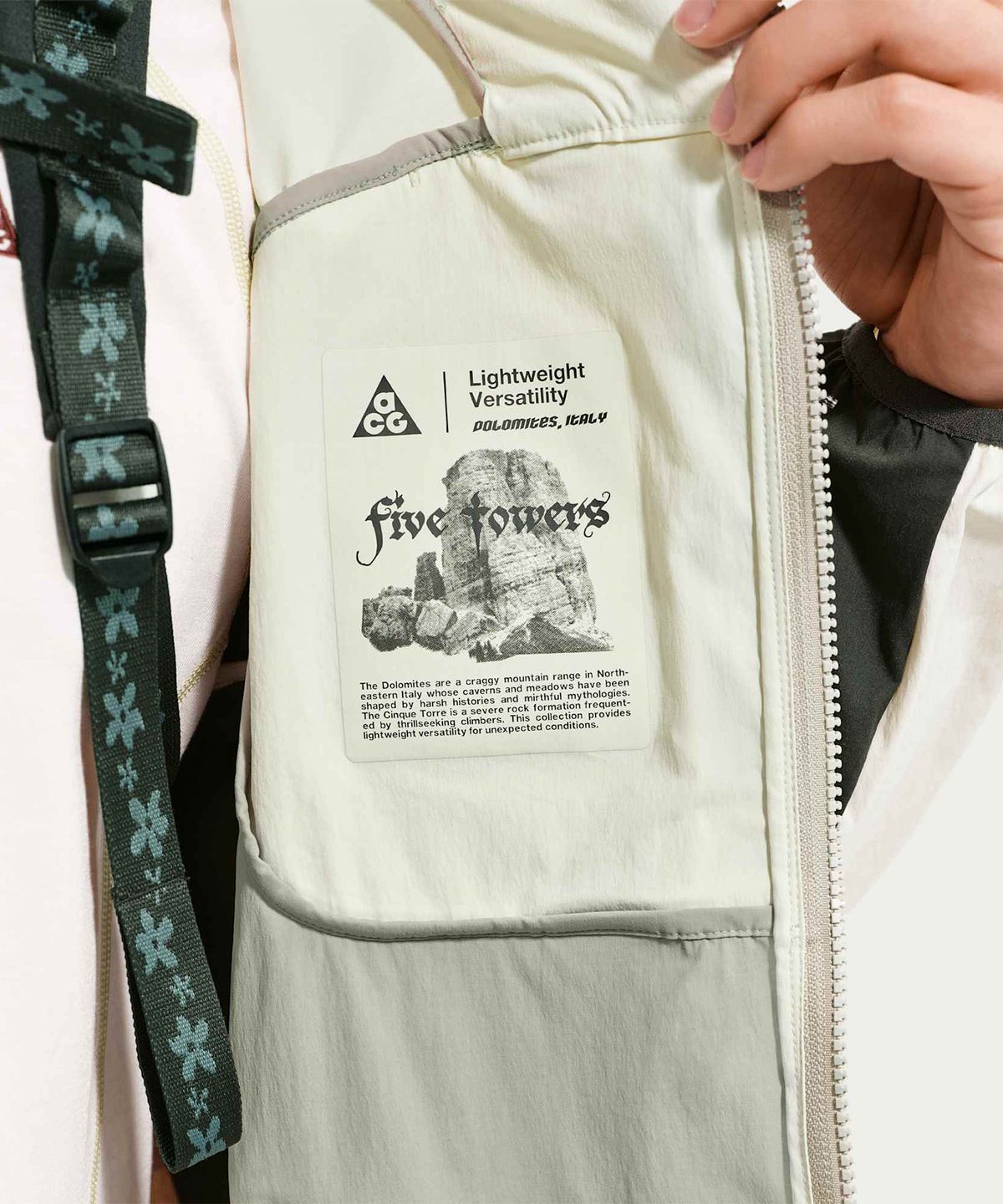 나이키(NIKE) ACG 파이브 타워스 팩 재킷 M - 씨 글래스:스프루스 포그:블랙 스프루스:서밋 화이트 / IF1269-020
