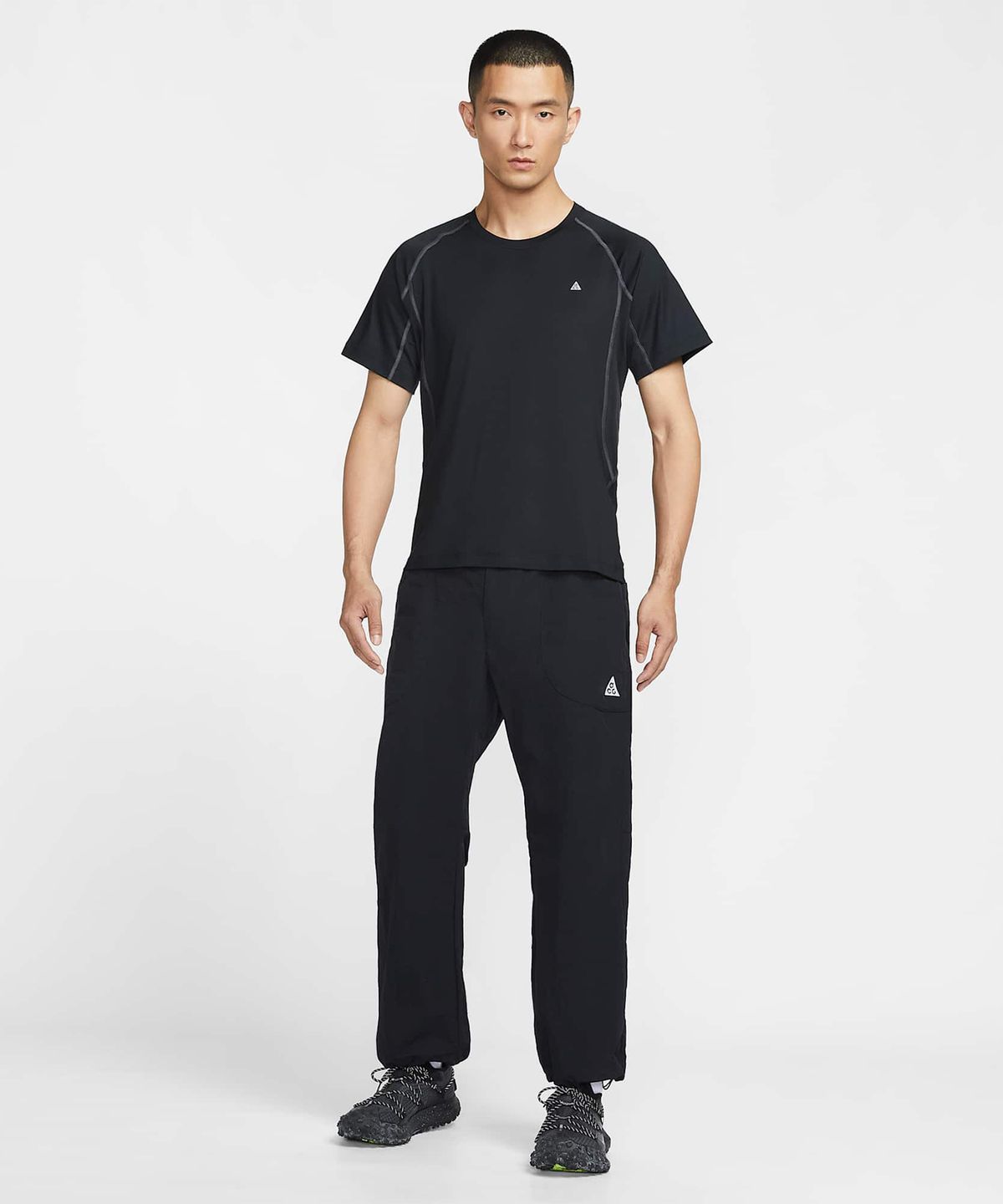 나이키(NIKE) ACG 와일드씨 드라이 핏 반소매 베이스 레이어 탑 M - 블랙:앤트러사이트:서밋 화이트 / IO1453-010