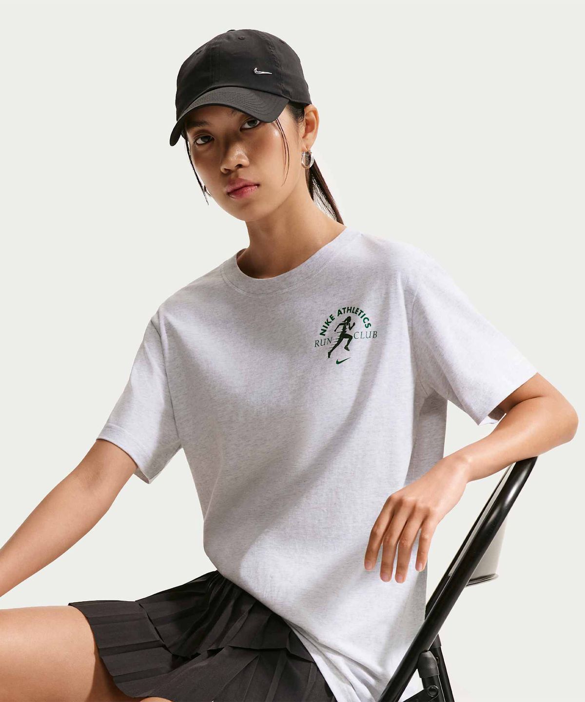 나이키(NIKE) 스포츠웨어 클래식 오버사이즈 티셔츠 W - 버치 헤더 / IV6194-051