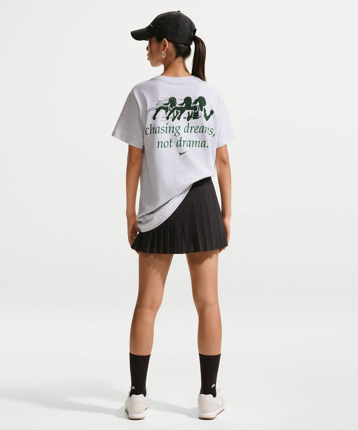 나이키(NIKE) 스포츠웨어 클래식 오버사이즈 티셔츠 W - 버치 헤더 / IV6194-051