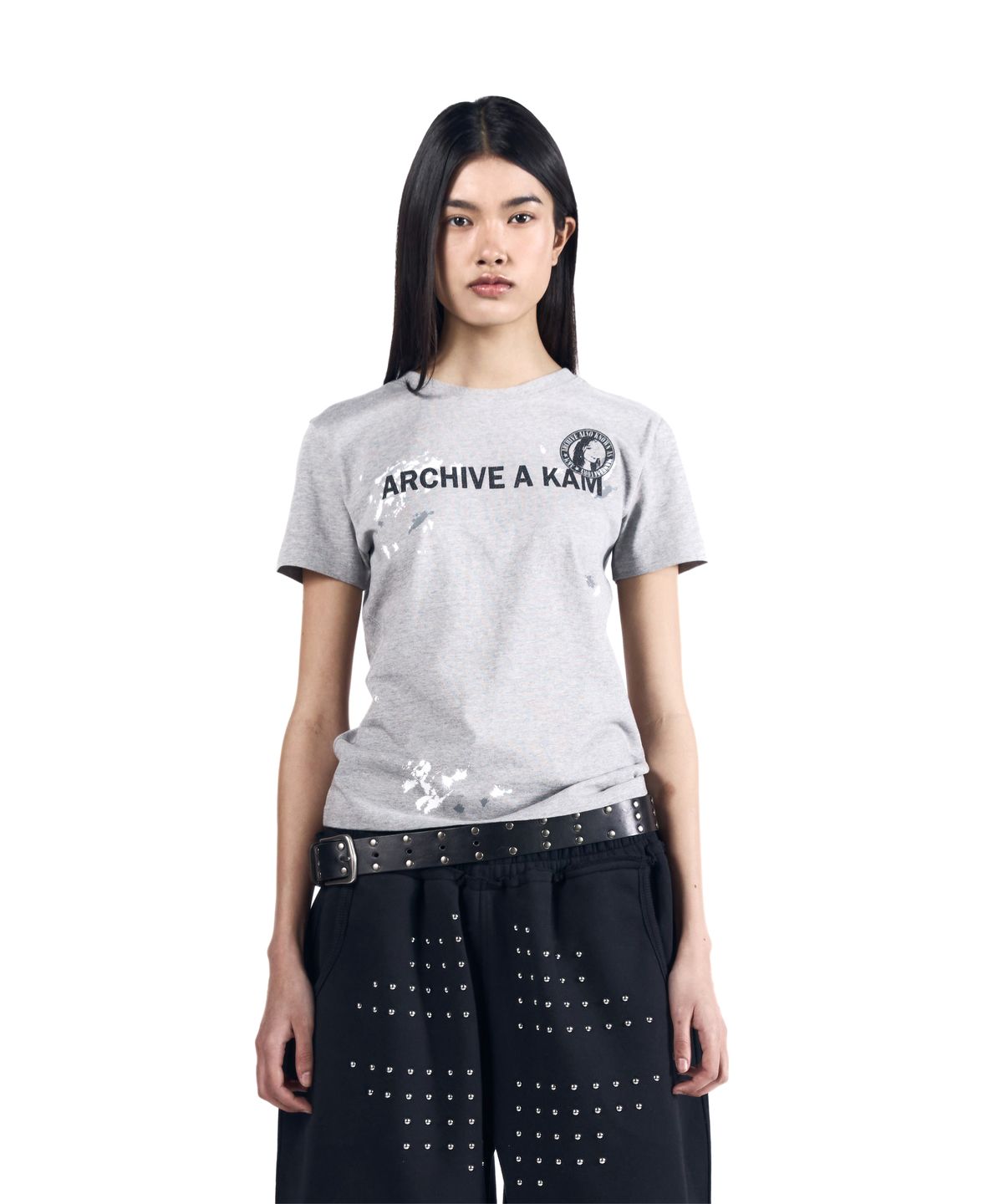 아캄(AAKAM) A Kam Painted Half Top (Gray)