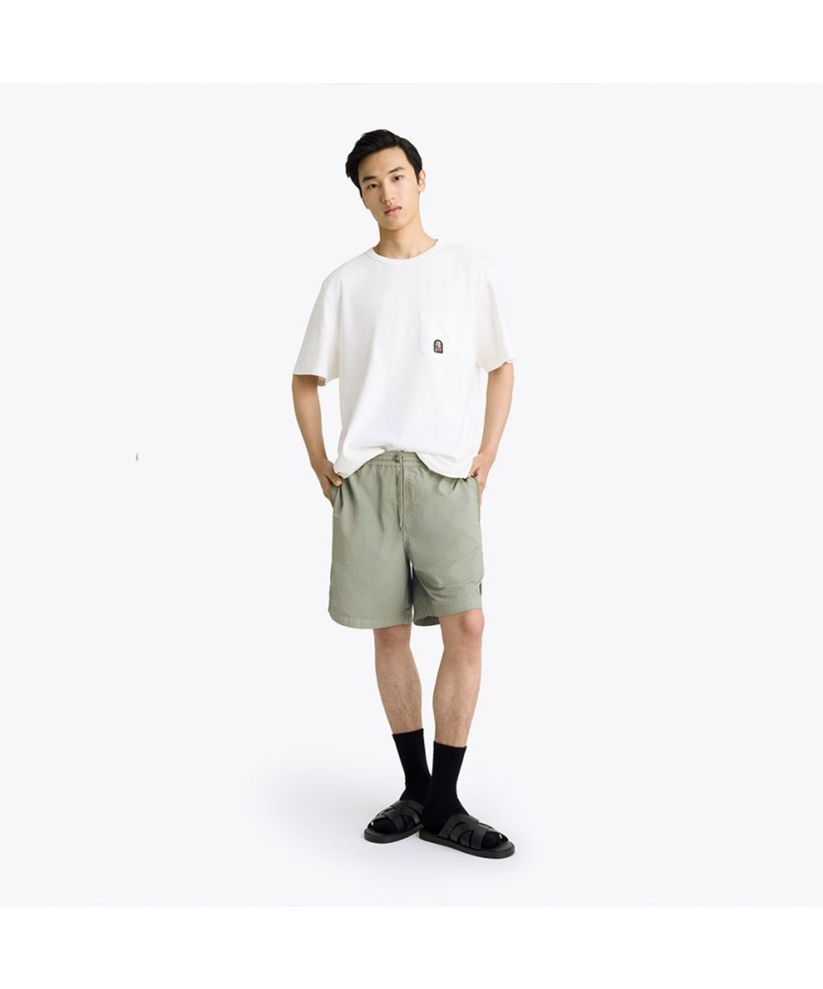 파라점퍼스(PARA JUMPERS) 남성 닐 티셔츠-Star White (26SMPMTSRJ01PJ0290)