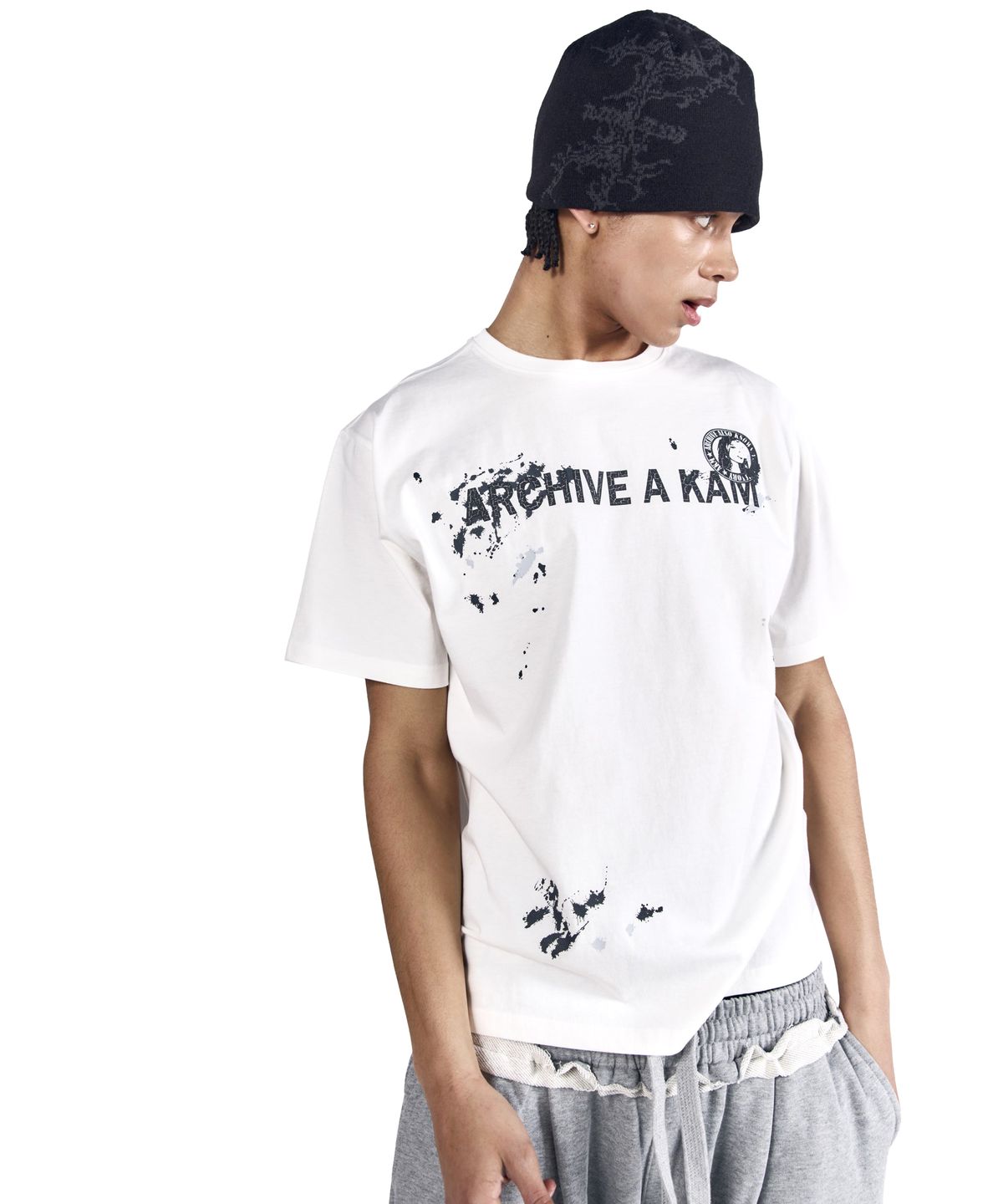아캄(AAKAM) A Kam Painted Half Top (White)