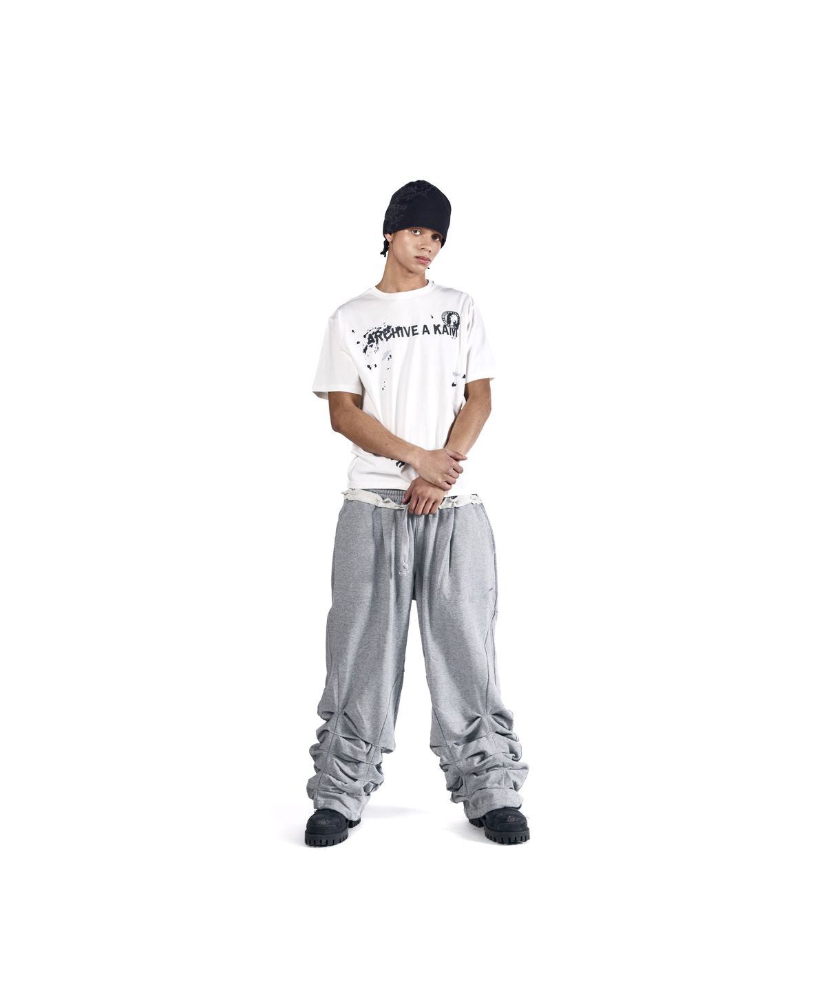 아캄(AAKAM) A Kam Painted Half Top (White)