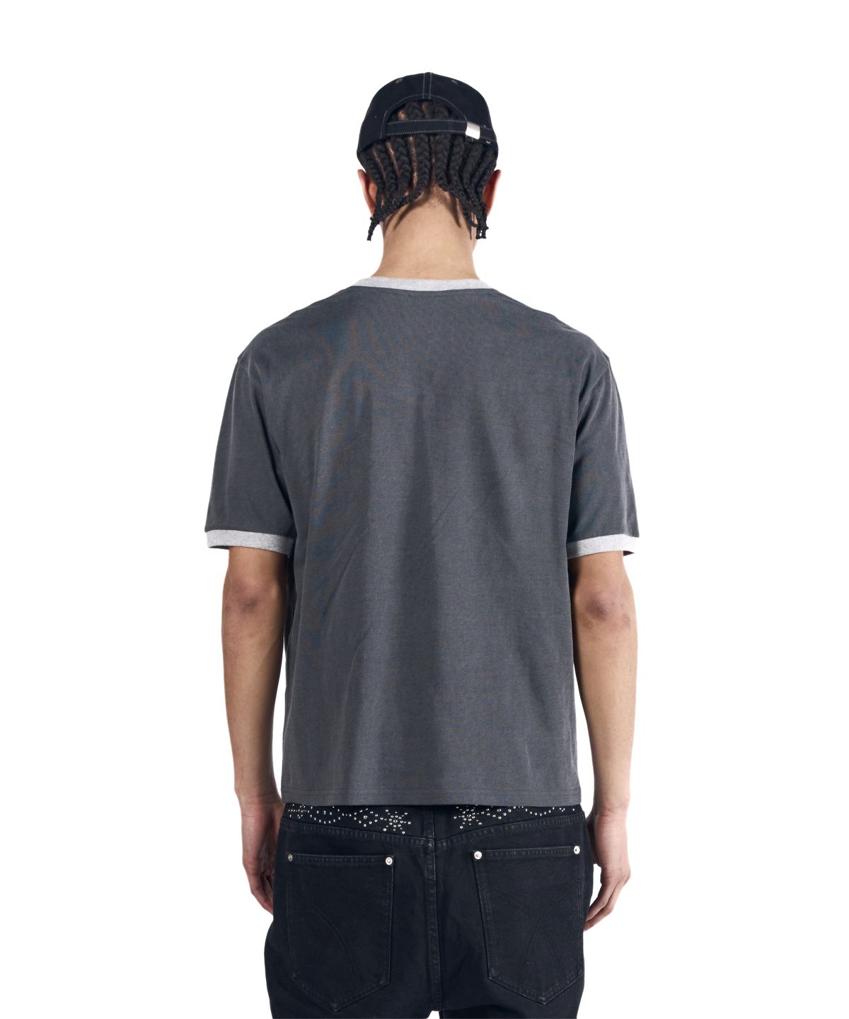 아캄(AAKAM) Bad Horse Ringer Top (Dark Gray)