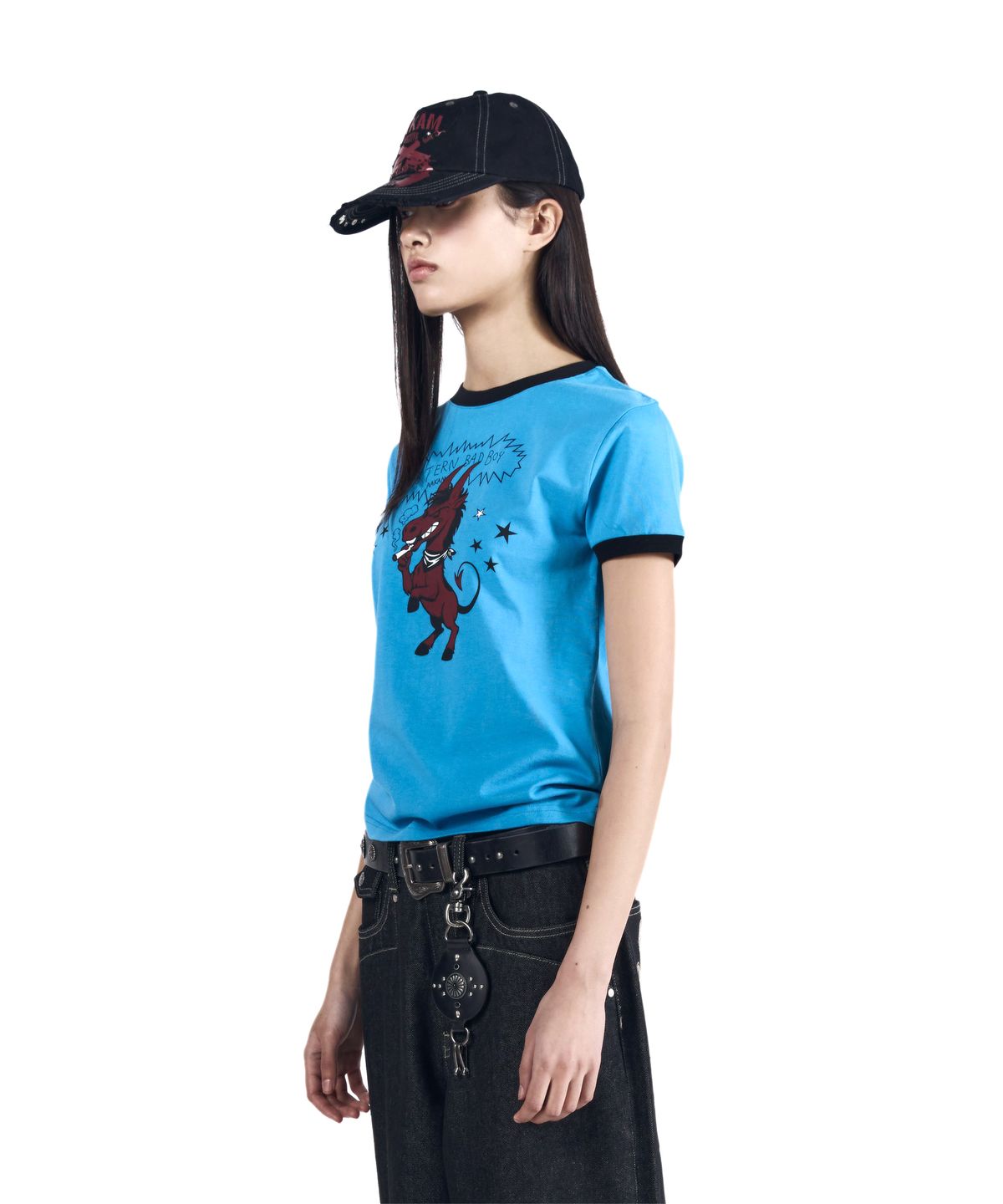 아캄(AAKAM) Bad Horse Ringer Top (Blue)