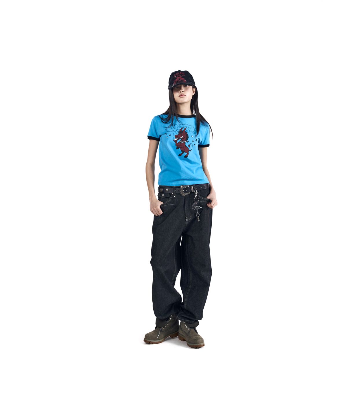아캄(AAKAM) Bad Horse Ringer Top (Blue)
