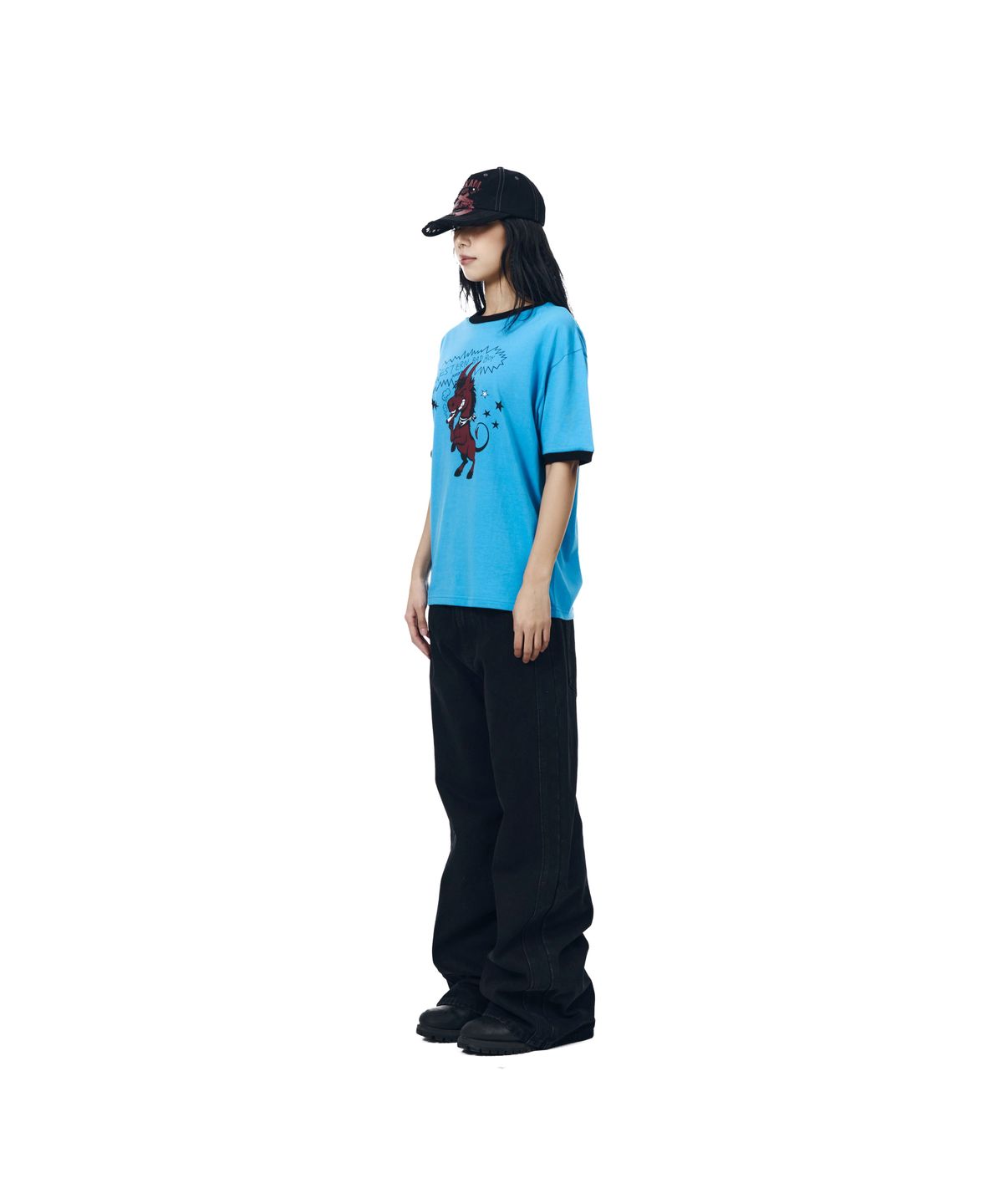 아캄(AAKAM) Bad Horse Ringer Top (Blue)
