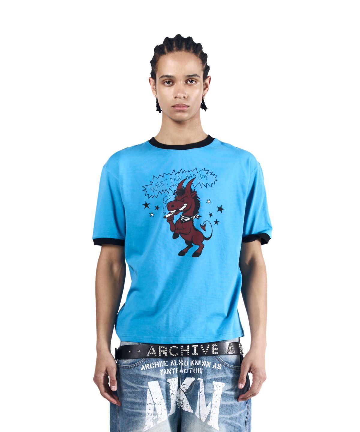 아캄(AAKAM) Bad Horse Ringer Top (Blue)