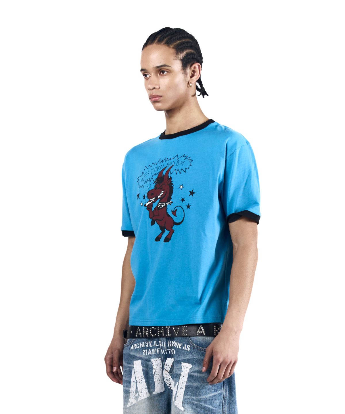 아캄(AAKAM) Bad Horse Ringer Top (Blue)