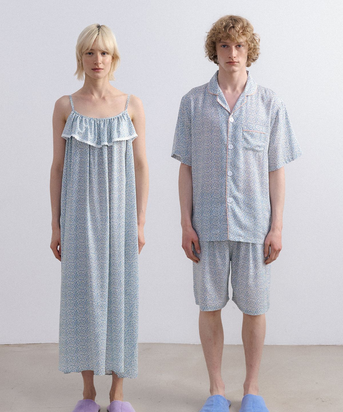 조스라운지(JO'S LOUNGE) [모달100] (couple) Ella Short Pajama Set + Camisole One-piece