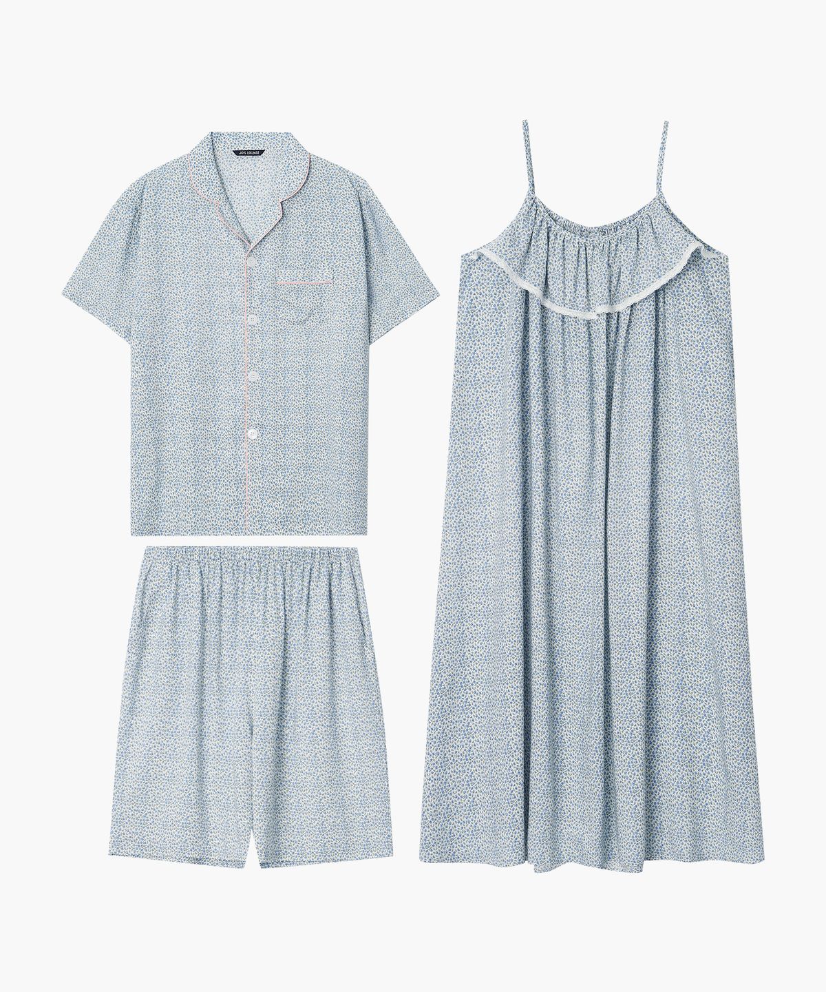 조스라운지(JO'S LOUNGE) [모달100] (couple) Ella Short Pajama Set + Camisole One-piece