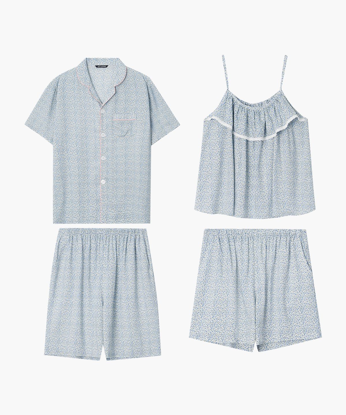 조스라운지(JO'S LOUNGE) [모달100] (couple) Ella Short Pajama Set + Camisole Two-piece