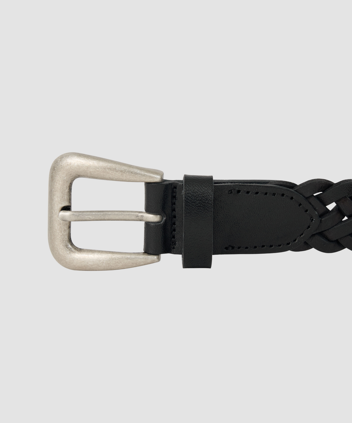 더 릴(THE LILLE) Western Twist Leather Belt_Black
