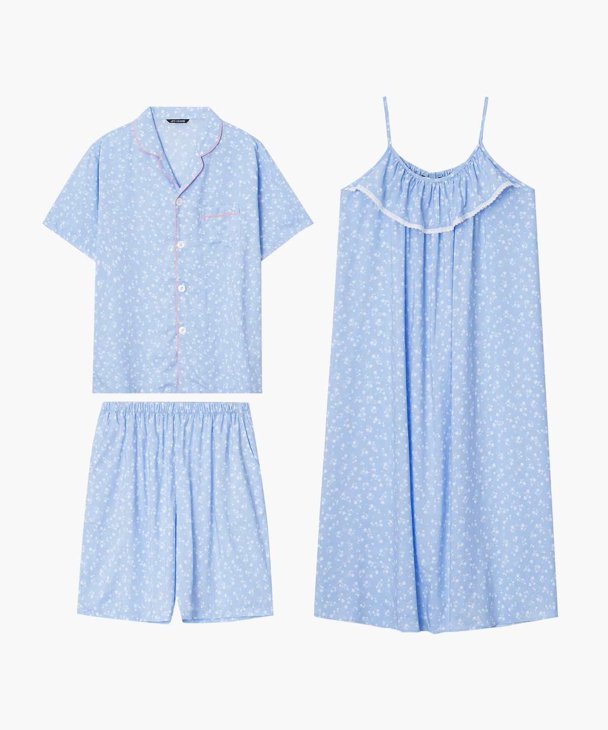 조스라운지(JO'S LOUNGE) [모달100] (couple) Cloud Short Pajama Set + Camisole One-piece