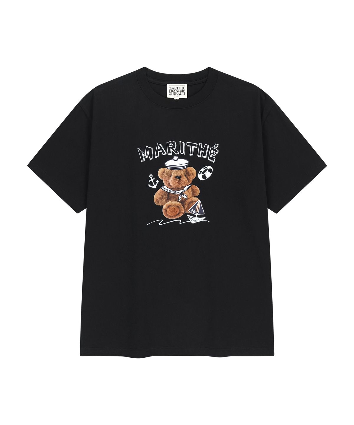 마리떼 프랑소와 저버(MARITHÉ + FRANҪOIS GIRBAUD) MARINE DRAWING DOODLE GRAPHIC TEE black