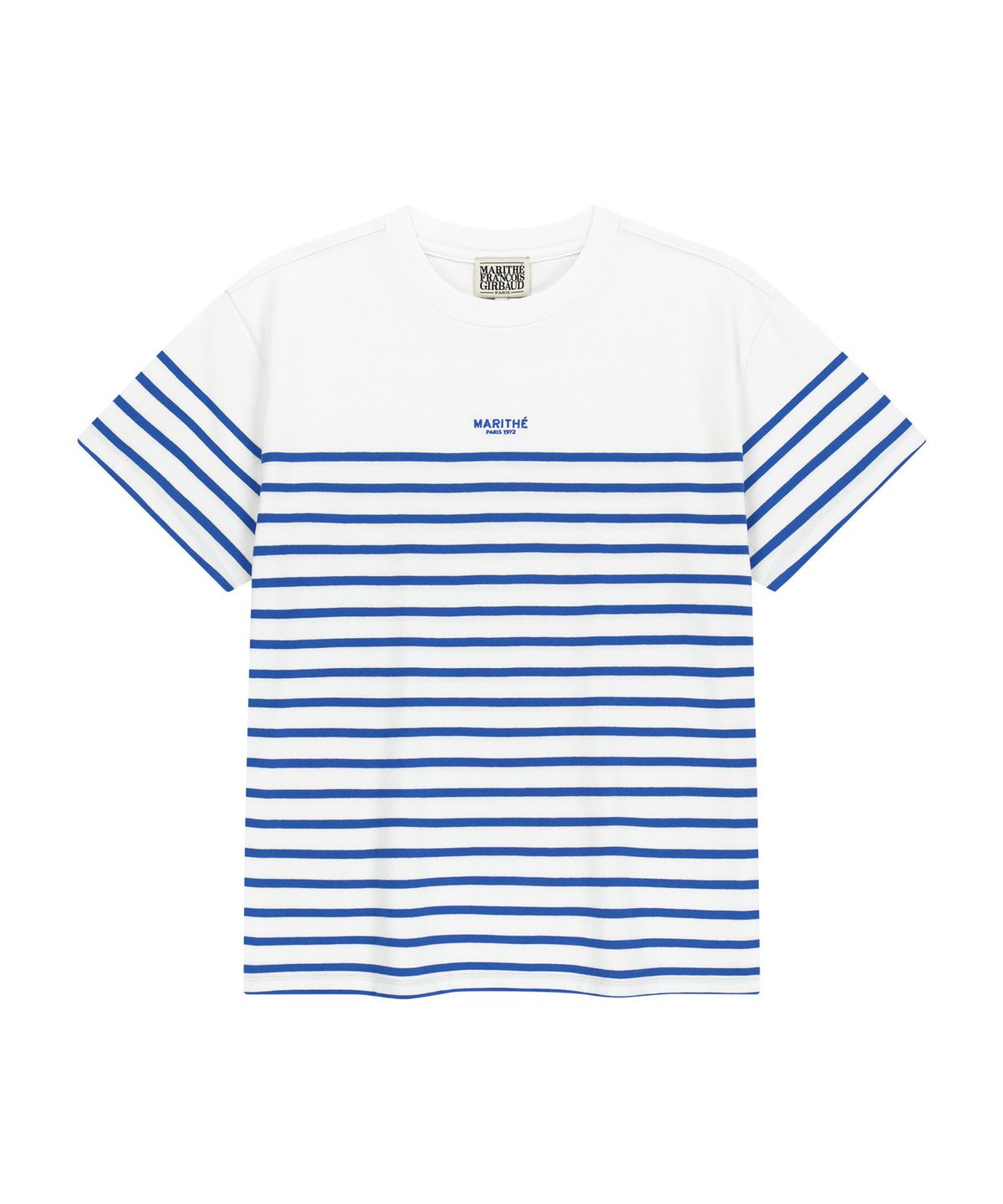 마리떼 프랑소와 저버(MARITHÉ + FRANҪOIS GIRBAUD) BLOCK STRIPE TEE blue
