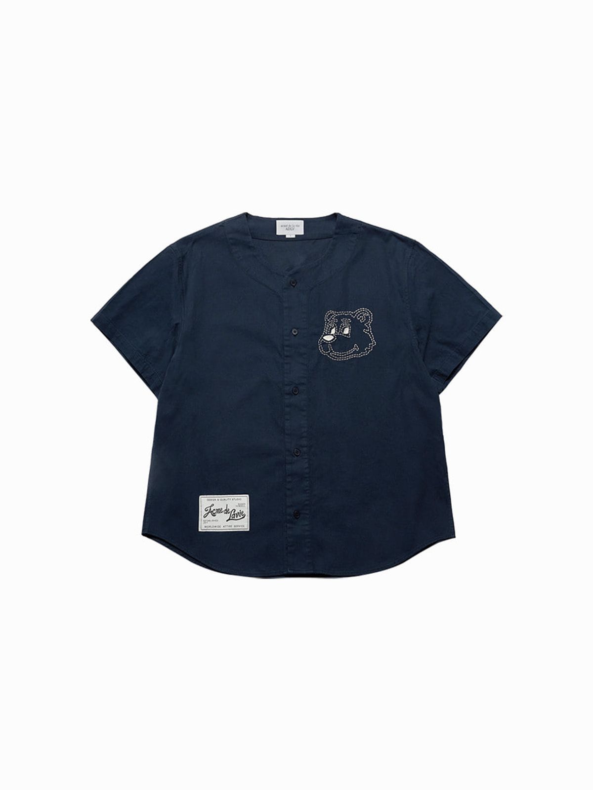 아크메드라비(ACME DE LA VIE) AC BEAR BASEBALL SHORT SLEEVE SHIRT