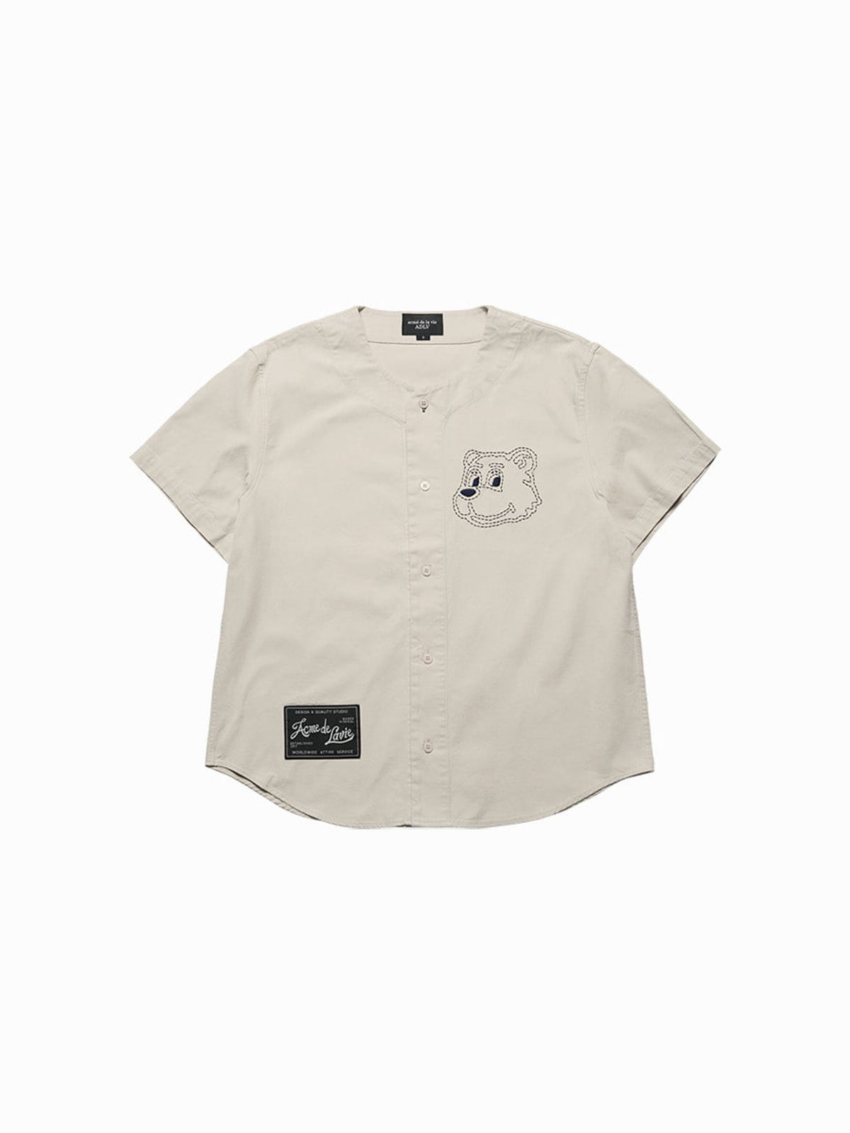 아크메드라비(ACME DE LA VIE) AC BEAR BASEBALL SHORT SLEEVE SHIRT