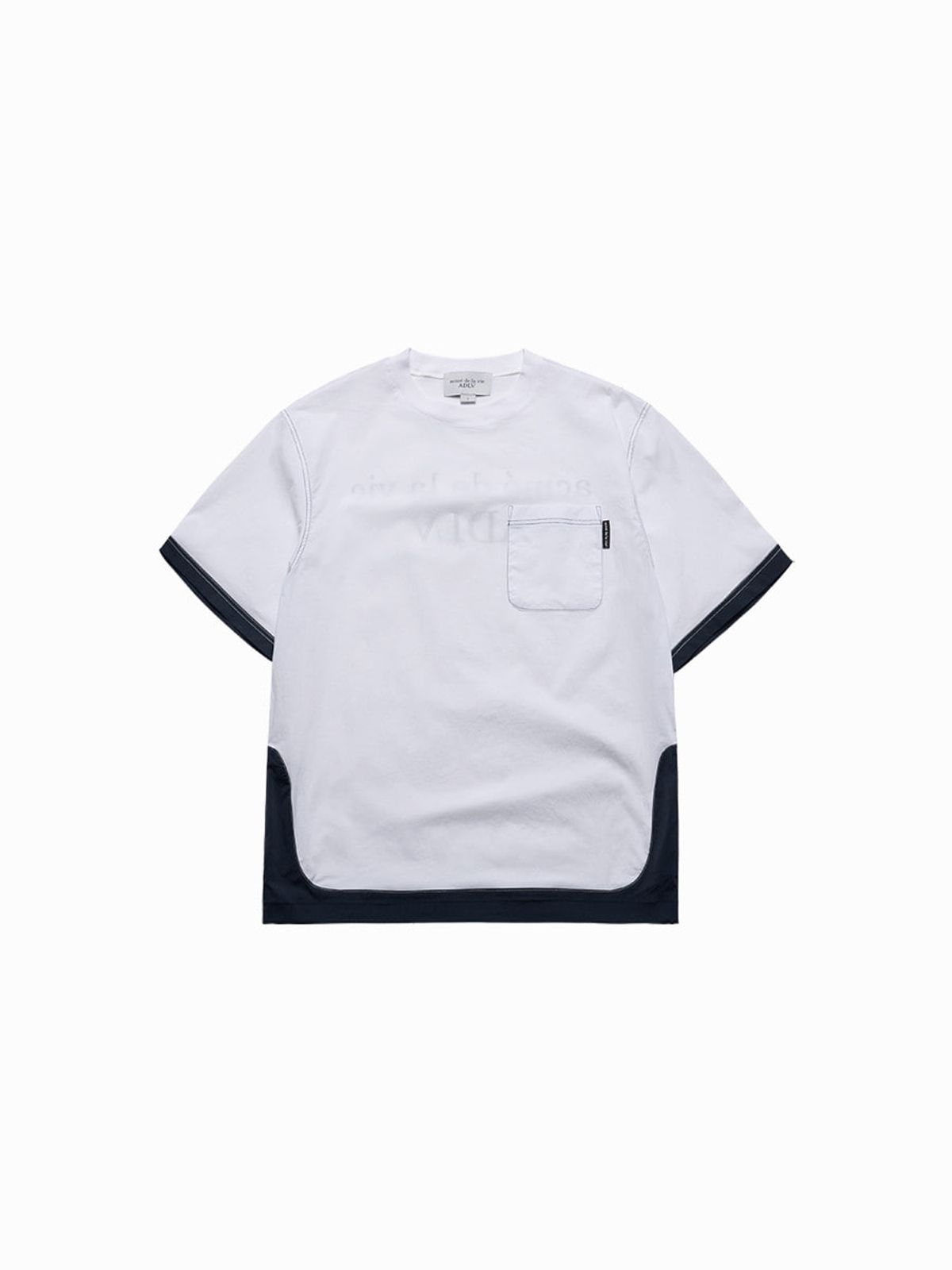 아크메드라비(ACME DE LA VIE) WOVEN STRETCH SHORT SLEEVE T-SHIRT