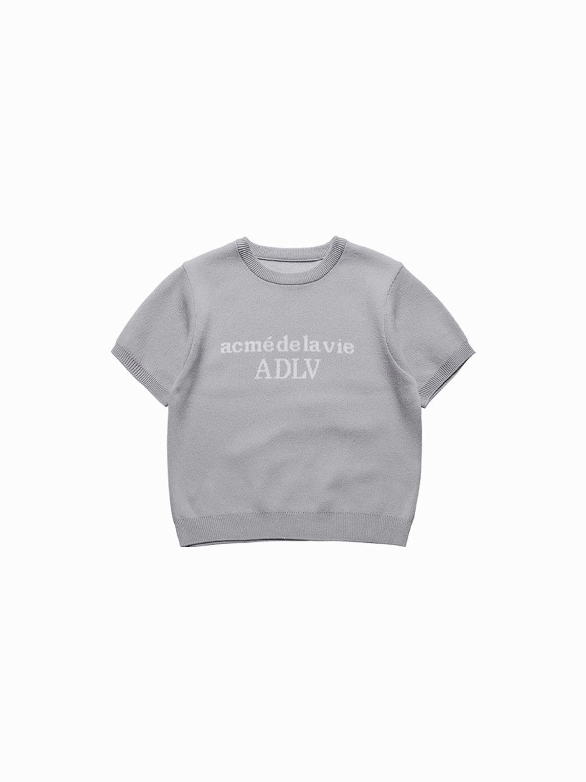 아크메드라비(ACME DE LA VIE) WOMAN BASIC STANDARD SHORT SLEEVE KNIT