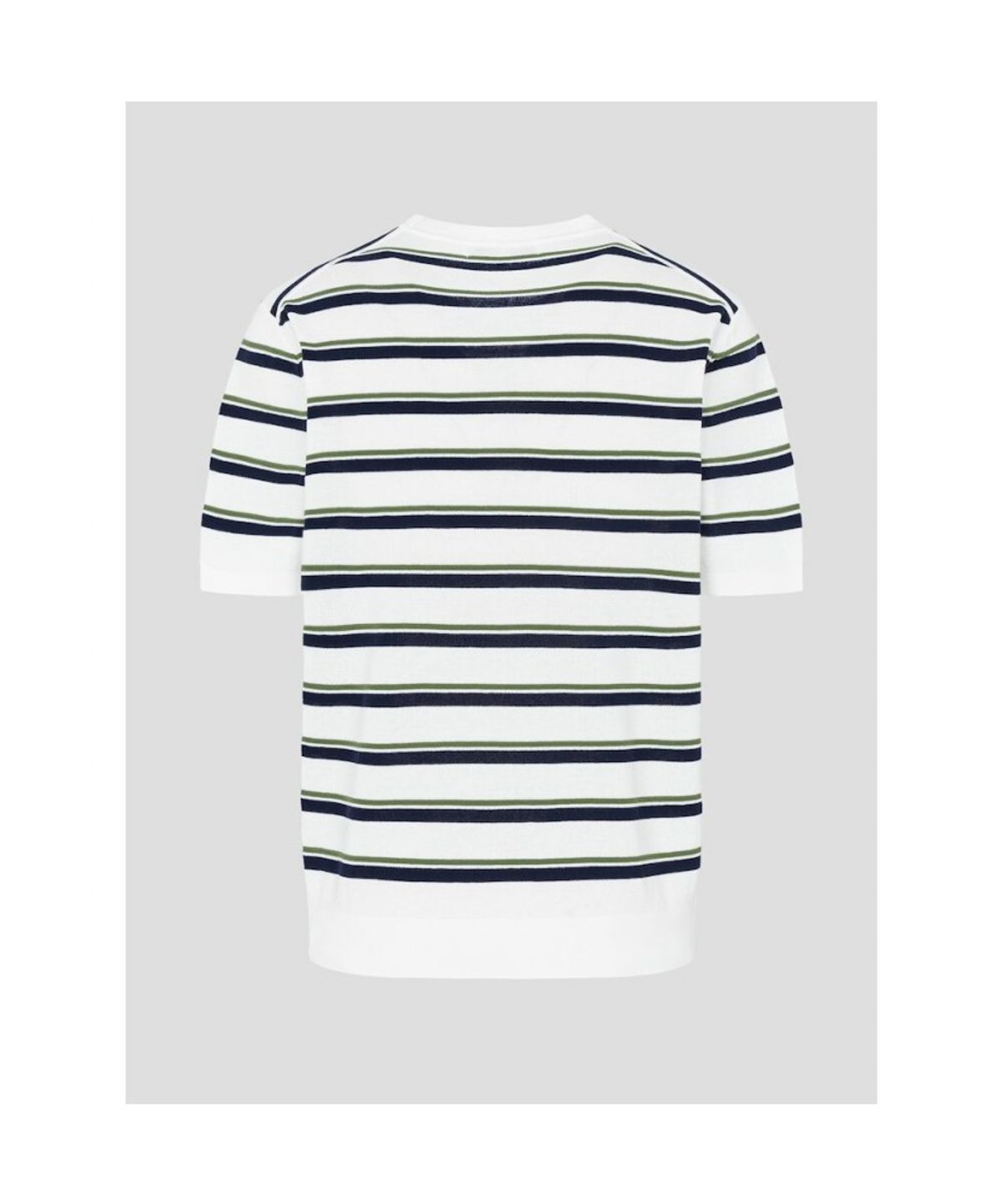 빈폴 멘(BEANPOLE MEN) 스트라이프 라운드 니트  아이보리