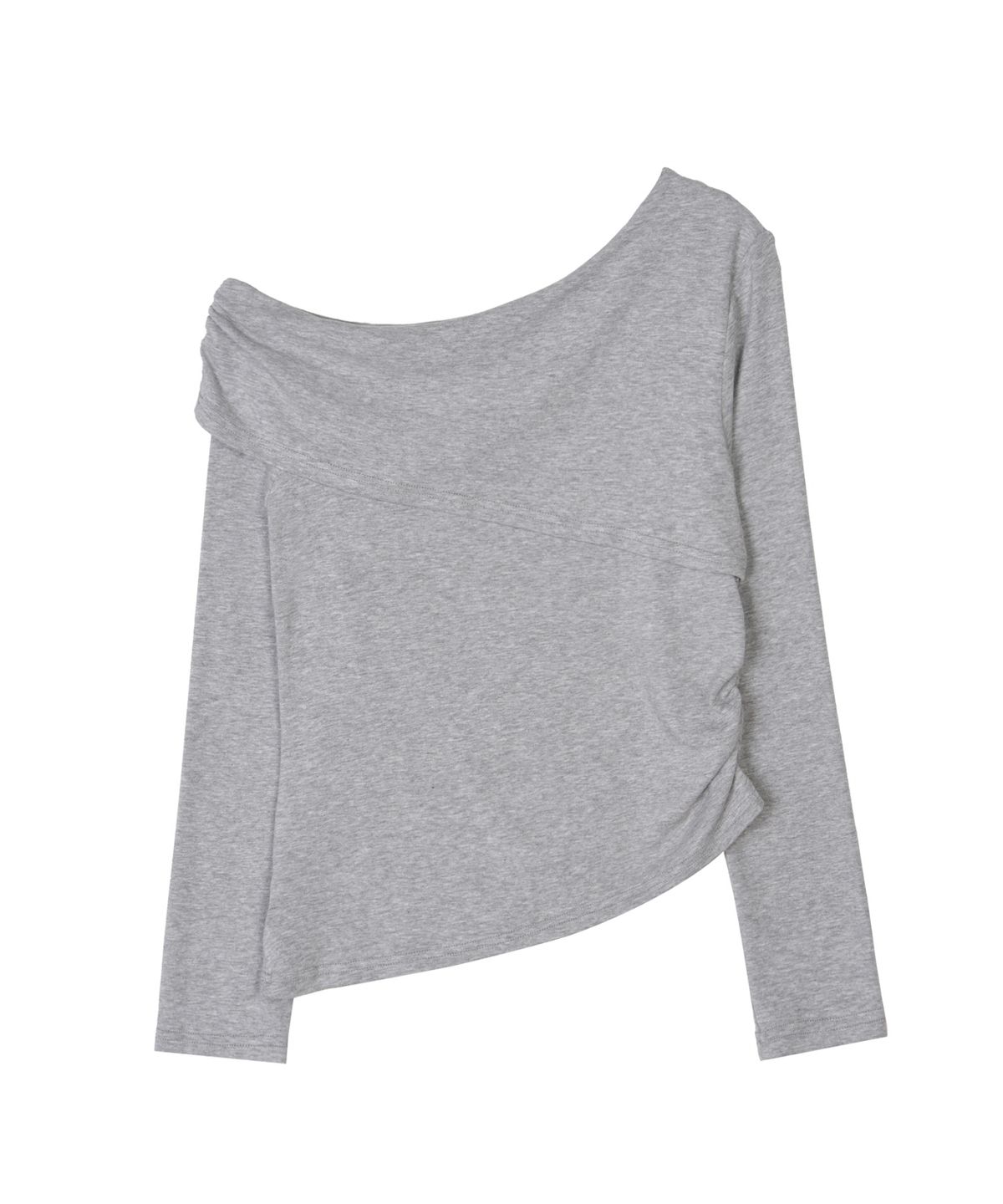 닉앤니콜(NICK&NICOLE) ASYMMETRIC OFF SHOULDER TOP_GRAY