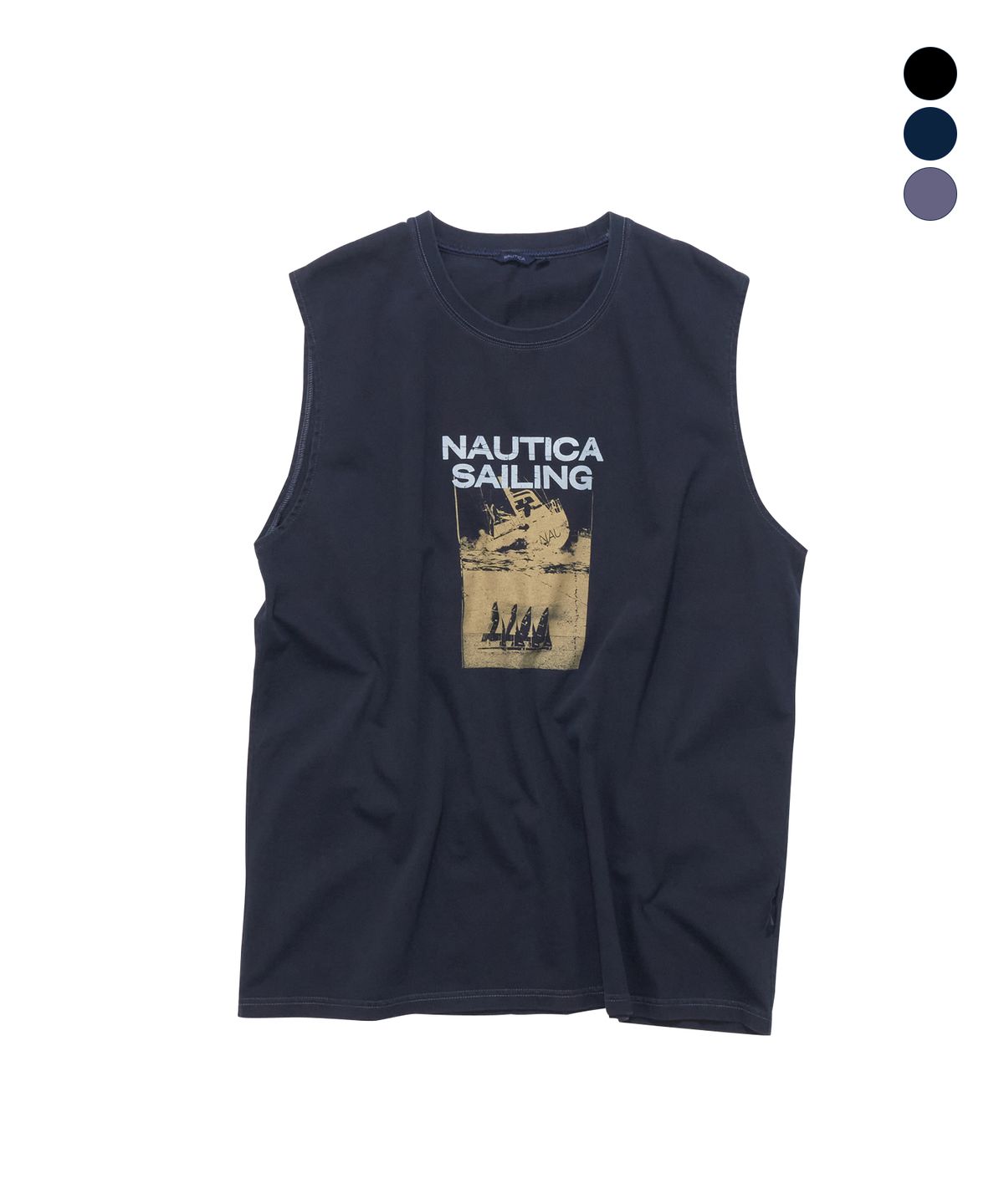 노티카(NAUTICA) 세일링 블록 슬리브리스(3colors) NTS5816