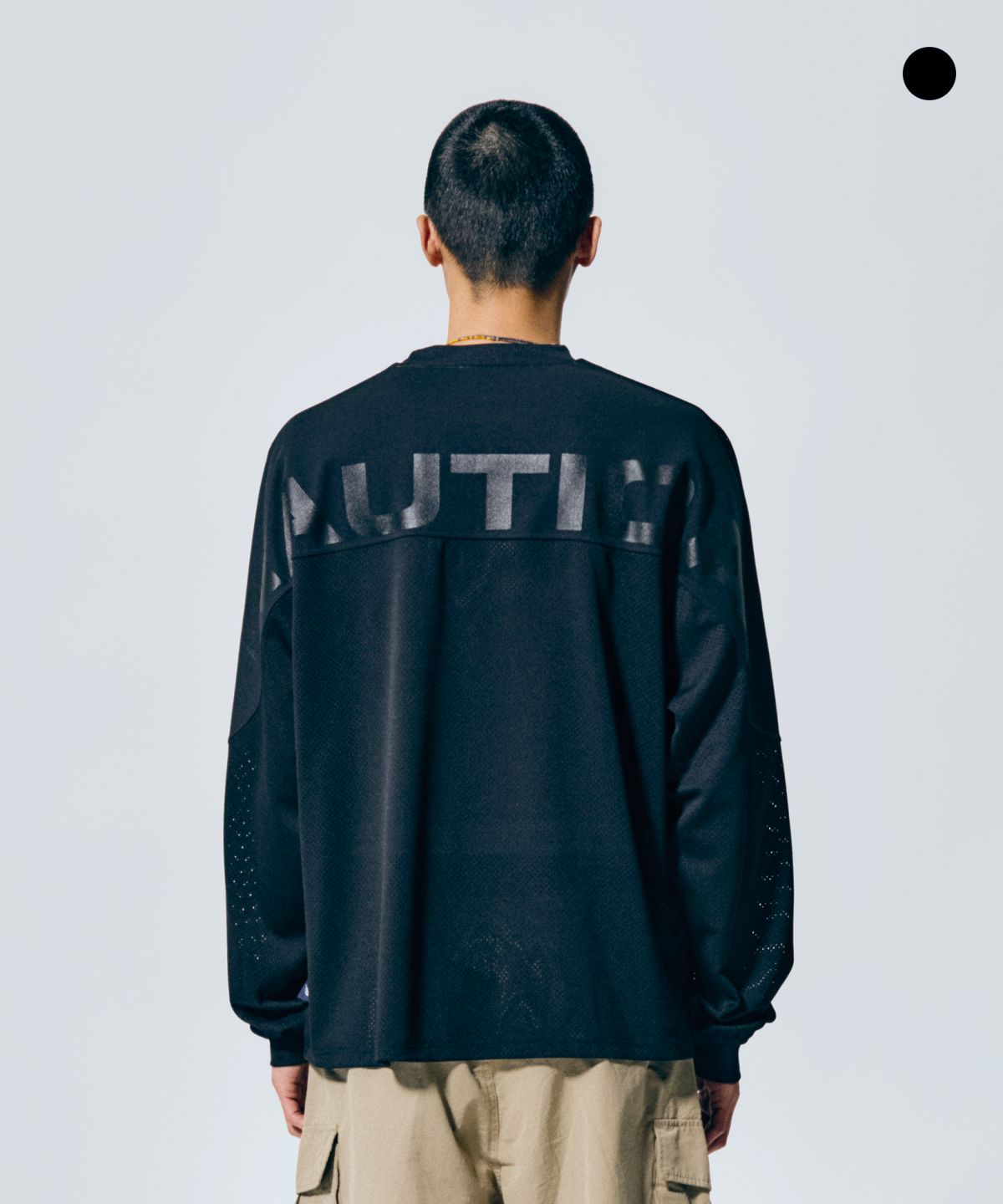 노티카(NAUTICA) 에어로메쉬 스펠아웃 롱슬리브 티셔츠 NTL5876