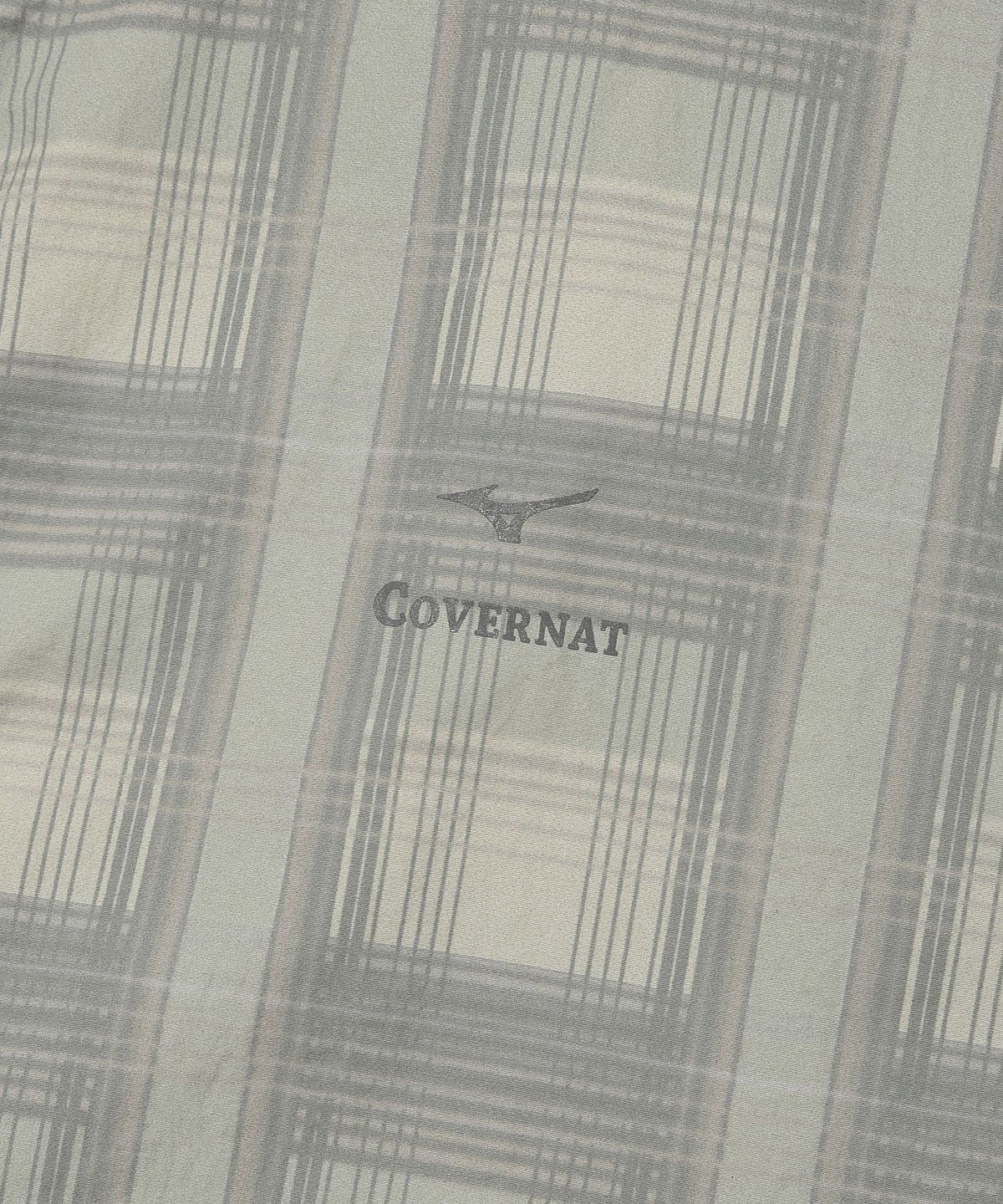 커버낫(COVERNAT) [커버낫 X 미즈노] 체크 패턴 나일론 셔츠 빈티지 그린