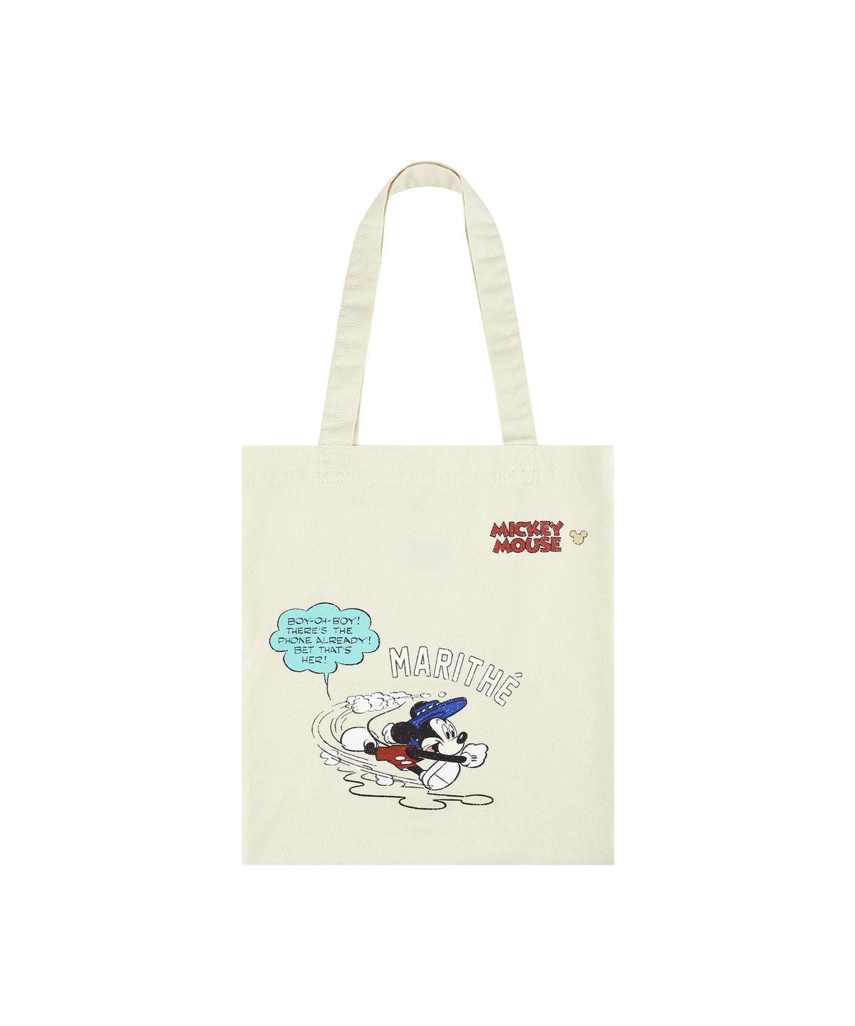 마리떼 프랑소와 저버(MARITHÉ + FRANҪOIS GIRBAUD) [MARITHE_DISNEY] MICKEY_COMIC ECO BAG ivory