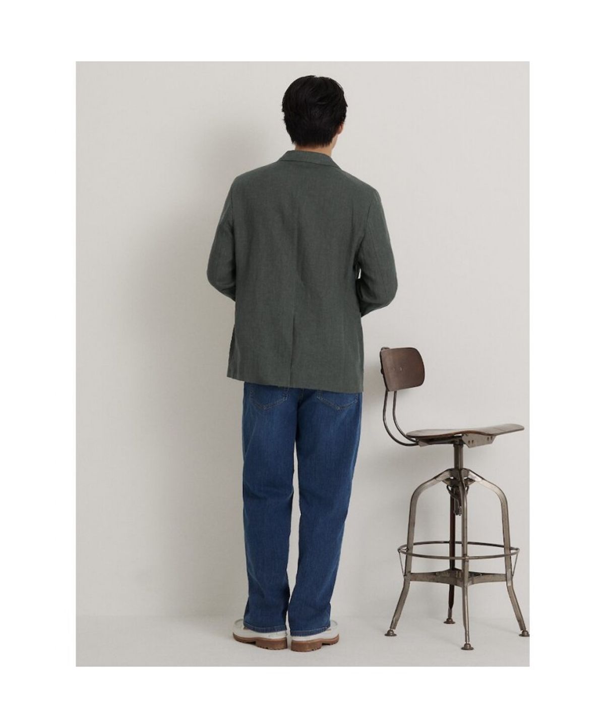 빈폴 멘(BEANPOLE MEN) 리넨 멜란지 재킷  카키