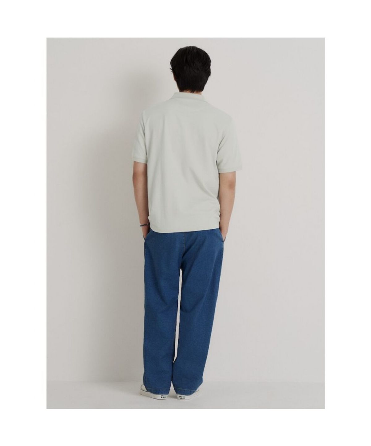 빈폴 멘(BEANPOLE MEN) 레이어드넥 텍스처 반소매 티셔츠  라이트 그린
