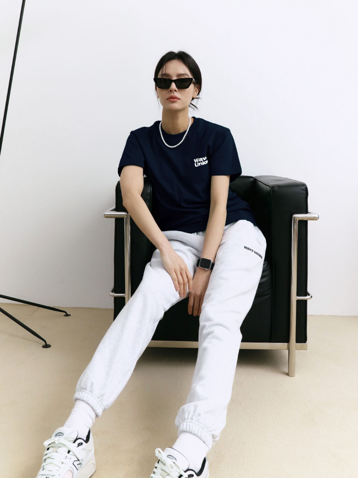 웨이브유니온(WAVE UNION) Tree T-shirt Navy