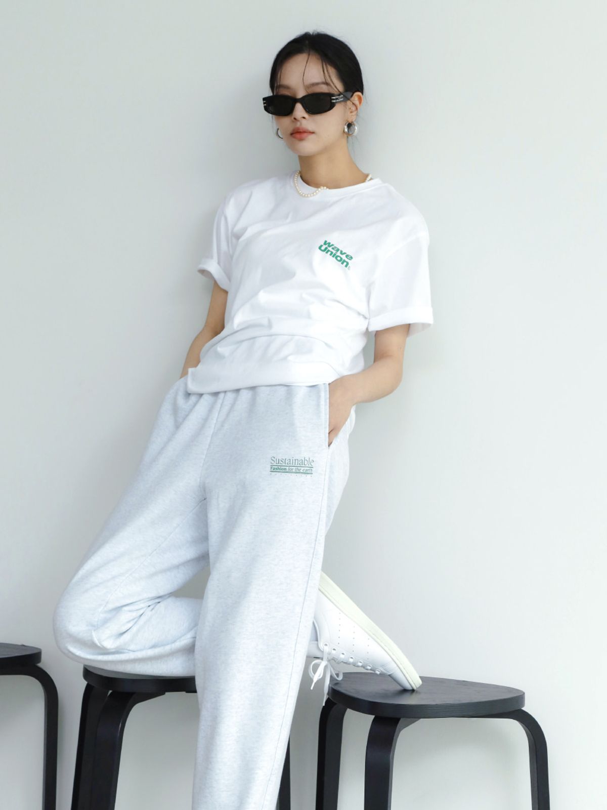 웨이브유니온(WAVE UNION) Tree T-shirt White