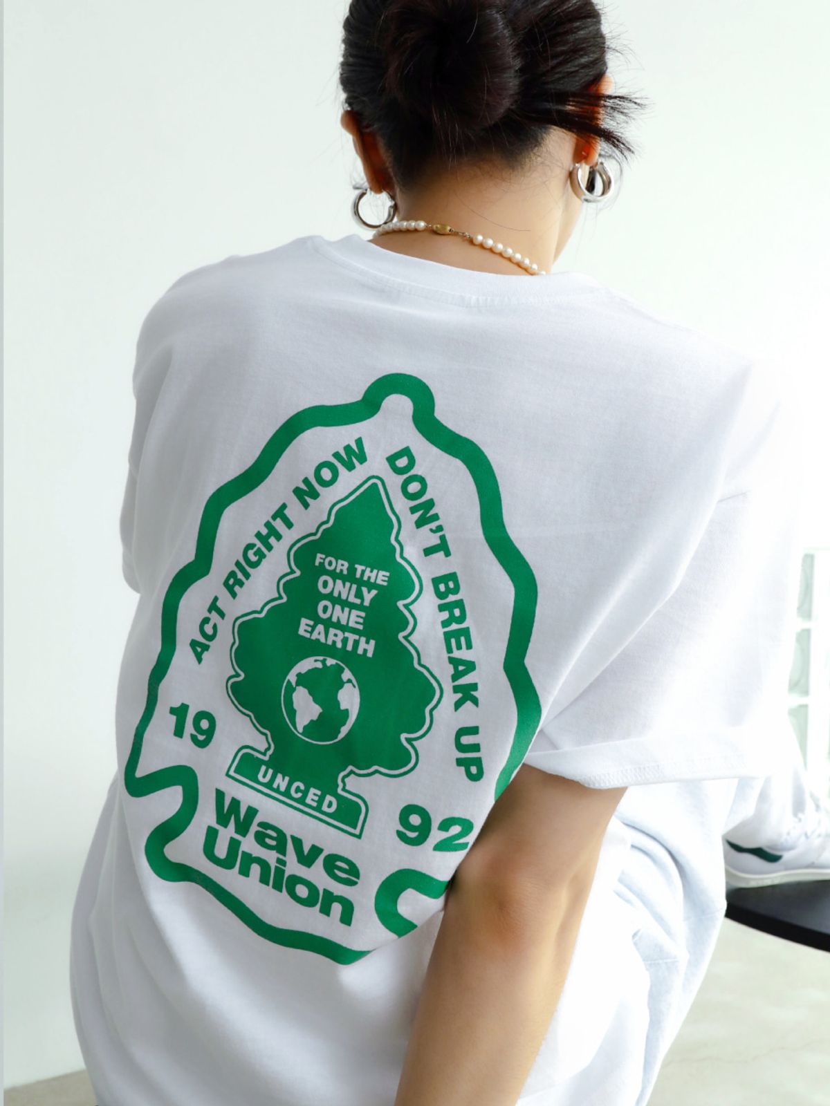웨이브유니온(WAVE UNION) Tree T-shirt White