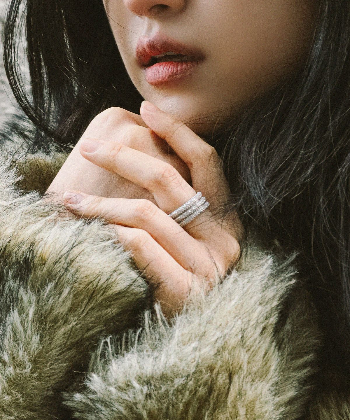 스몰굿띵(SMGT) FULL FAVE 라운드 풀 파베 큐빅 반지