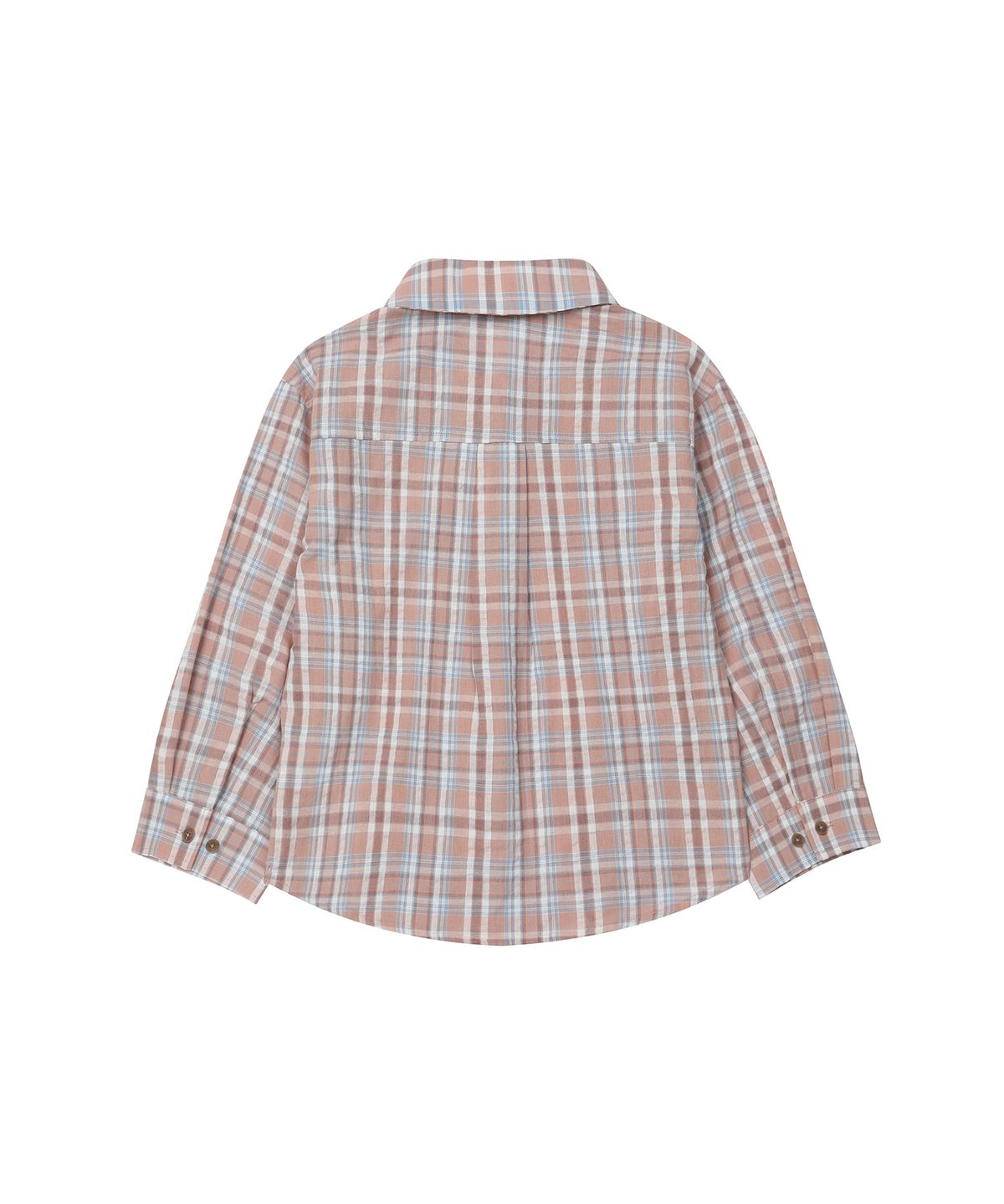 세컨모놀로그(SECONDMONO) Three-quarter Sleeve check Shirt [BRICKRED]_SEWSH003BRICKRED