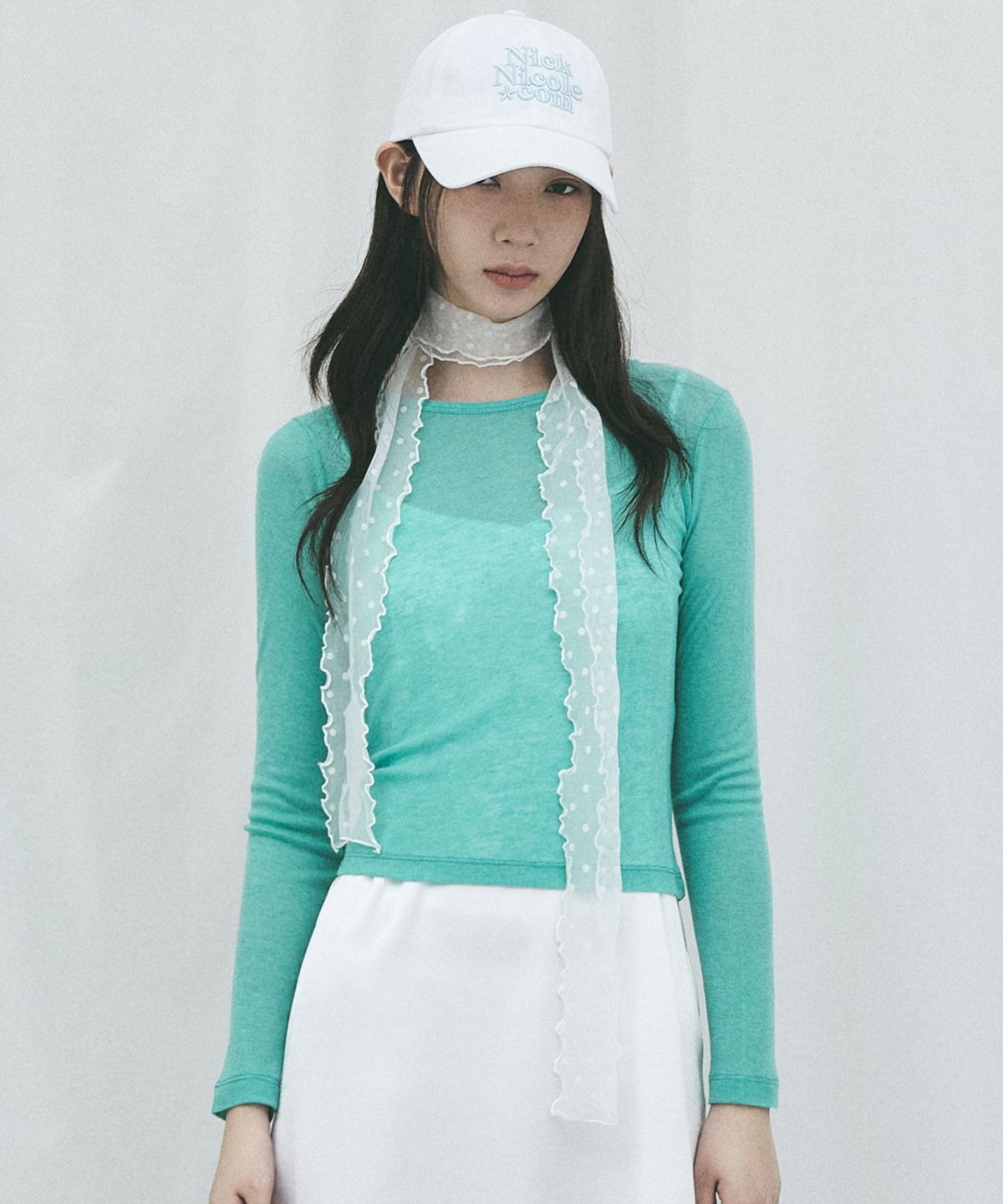 닉앤니콜(NICK&NICOLE) [ESSENTIAL] WOOL TENCEL TEE_GREEN