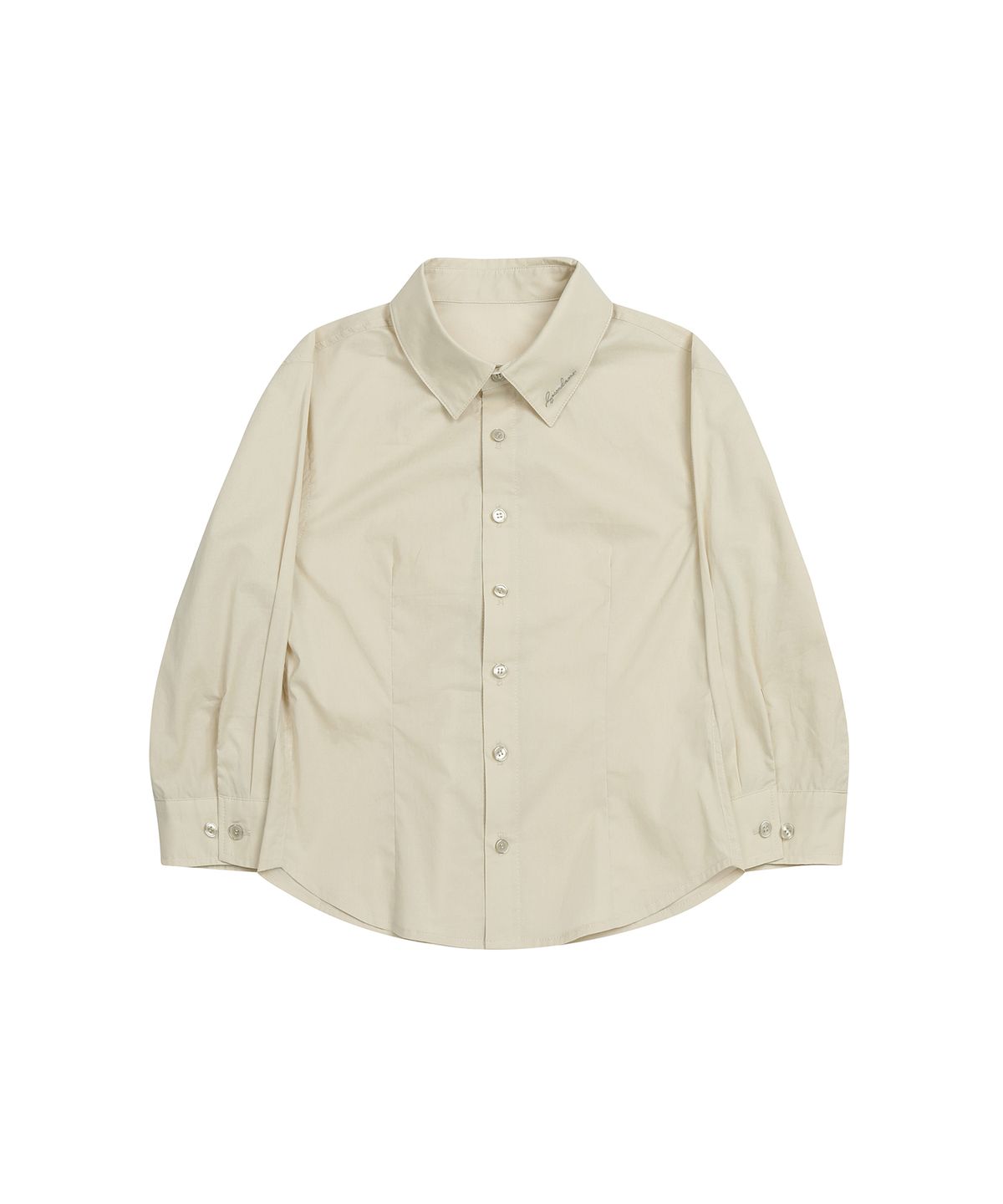세컨모놀로그(SECONDMONO) Three-quarter Sleeve Shirt [BEIGE]_SEWSH010BEIGE