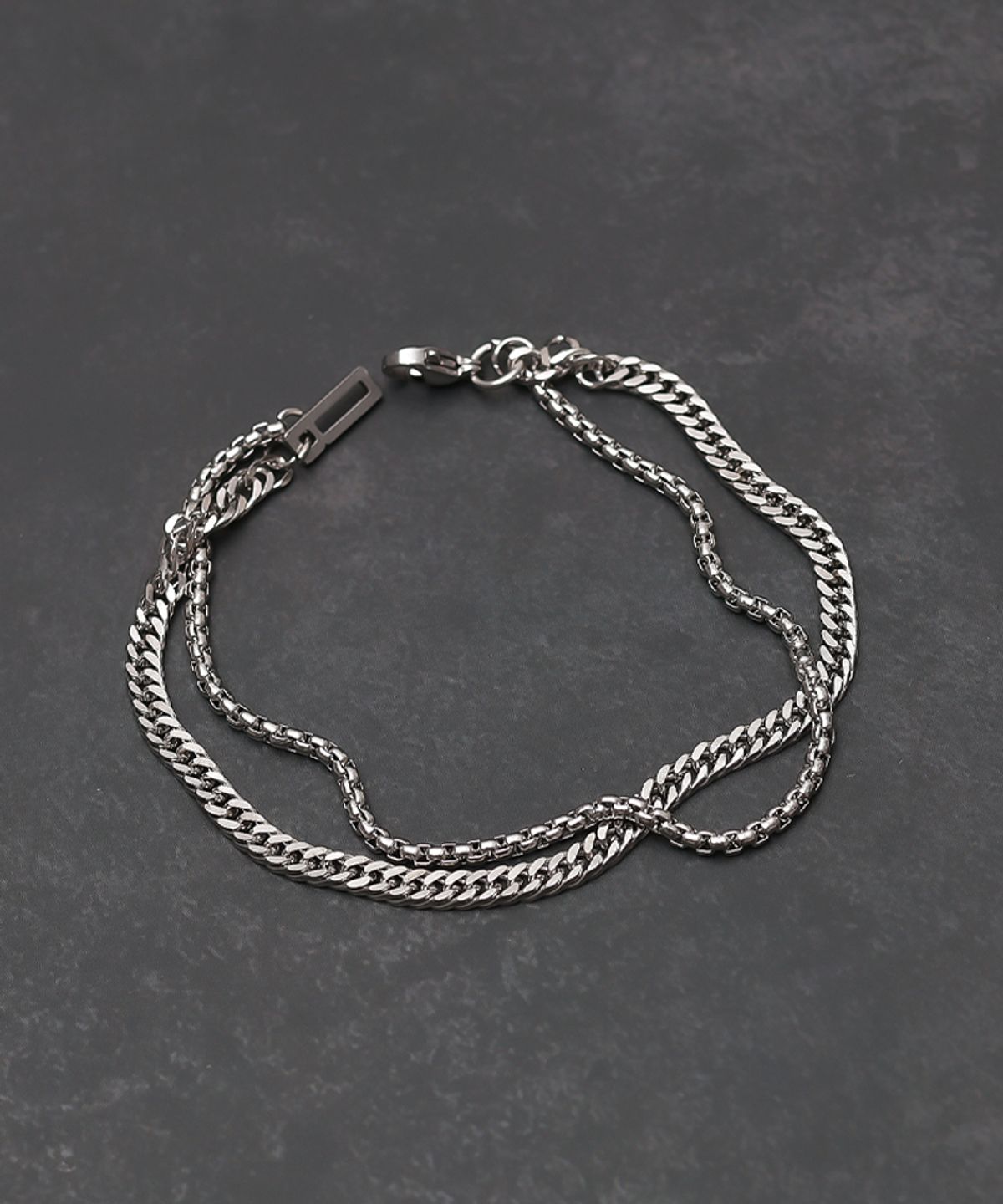 블랑시에르(BLANCIER) 더블드립 BM264B1244 레이어드 체인 팔찌