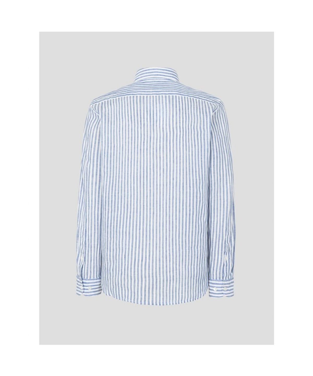 빈폴 멘(BEANPOLE MEN) 리넨 스트라이프 셔츠  블루