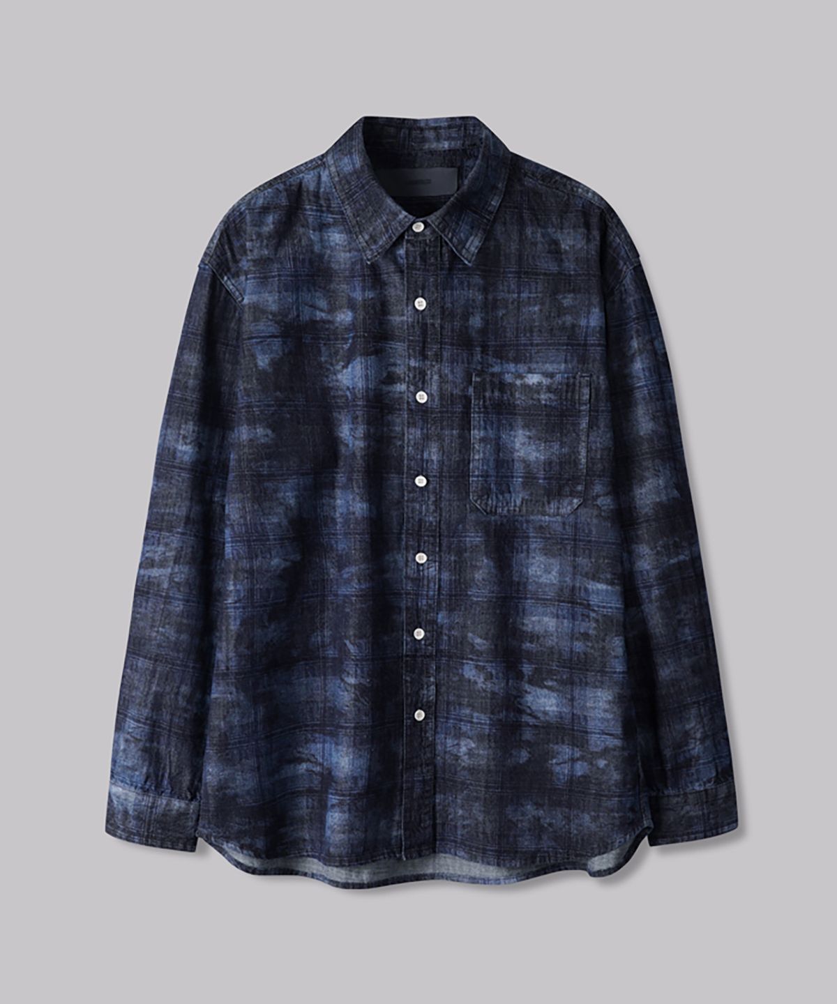 코너블레스(CORNERBLESS) WASHED GRID LONG SLEEVE SHIRTS